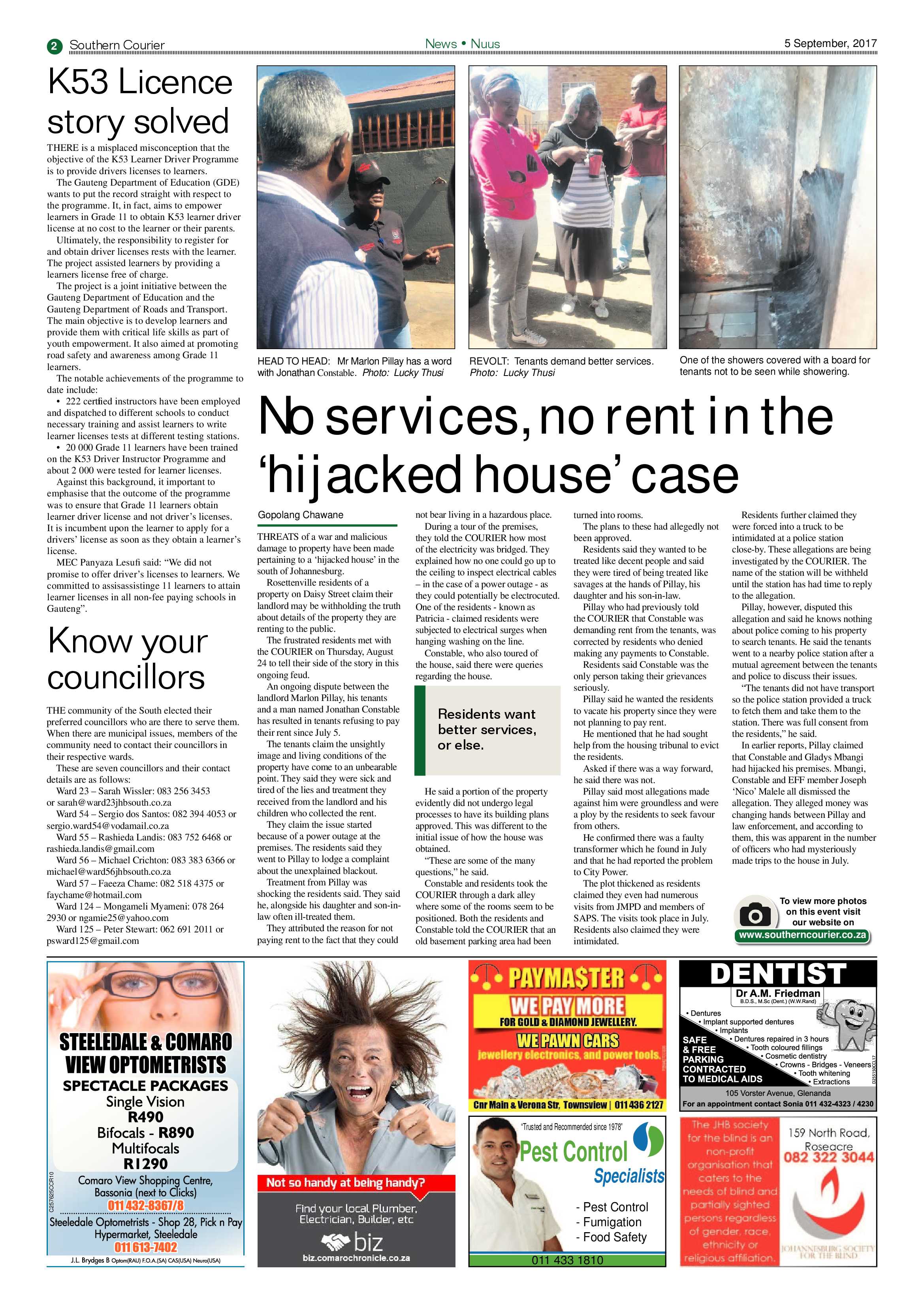 Southern Courier 05 September 2017 page 2