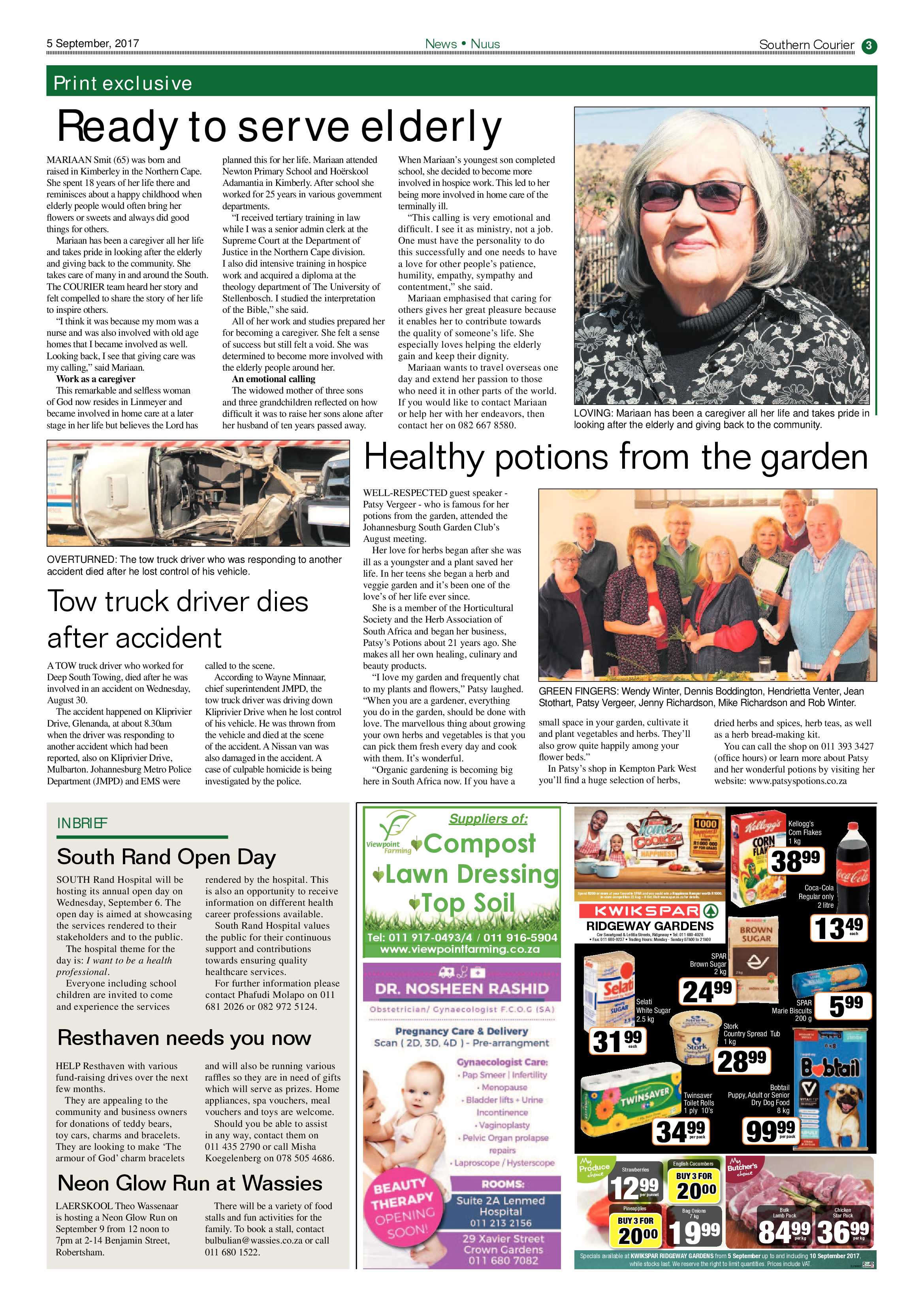 Southern Courier 05 September 2017 page 3