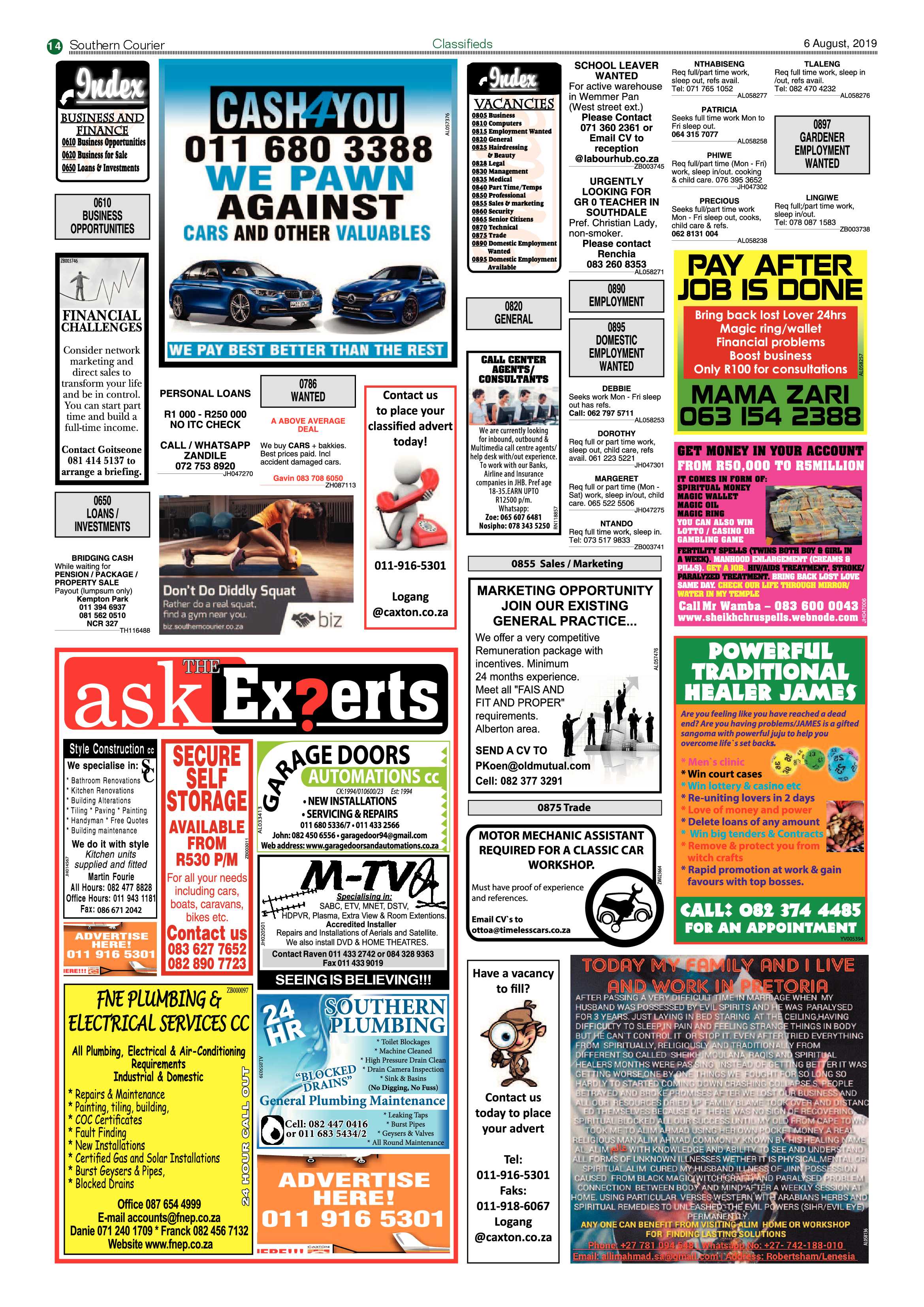 Southern Courier 06 August 2019 page 14