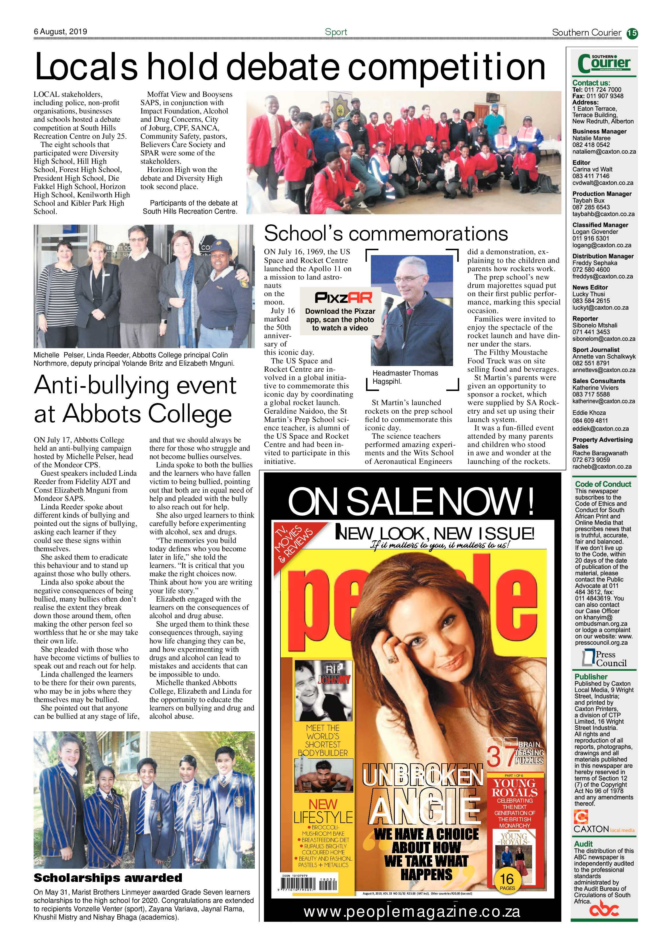 Southern Courier 06 August 2019 page 15