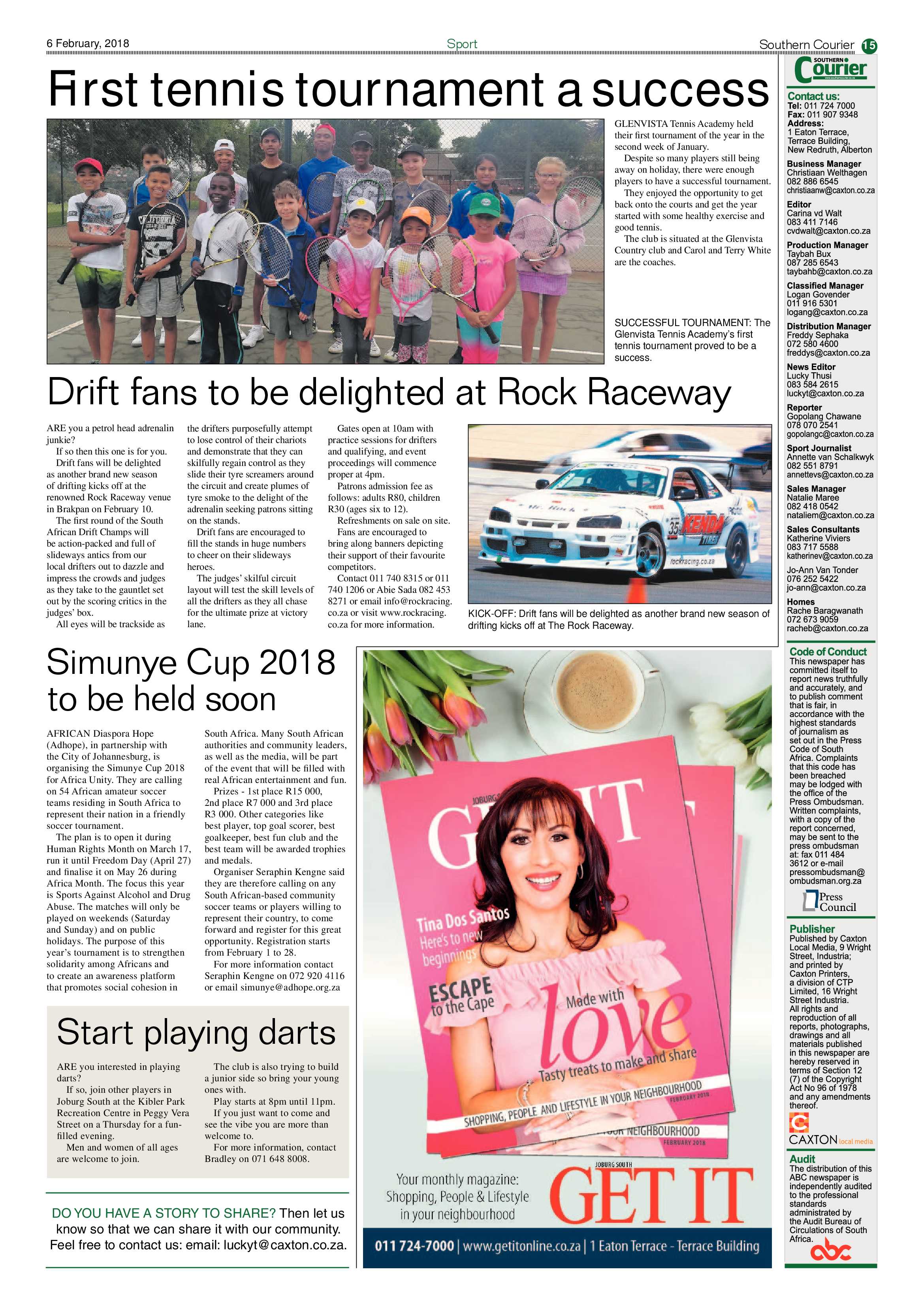 Southern Courier 06 February 2018 page 15