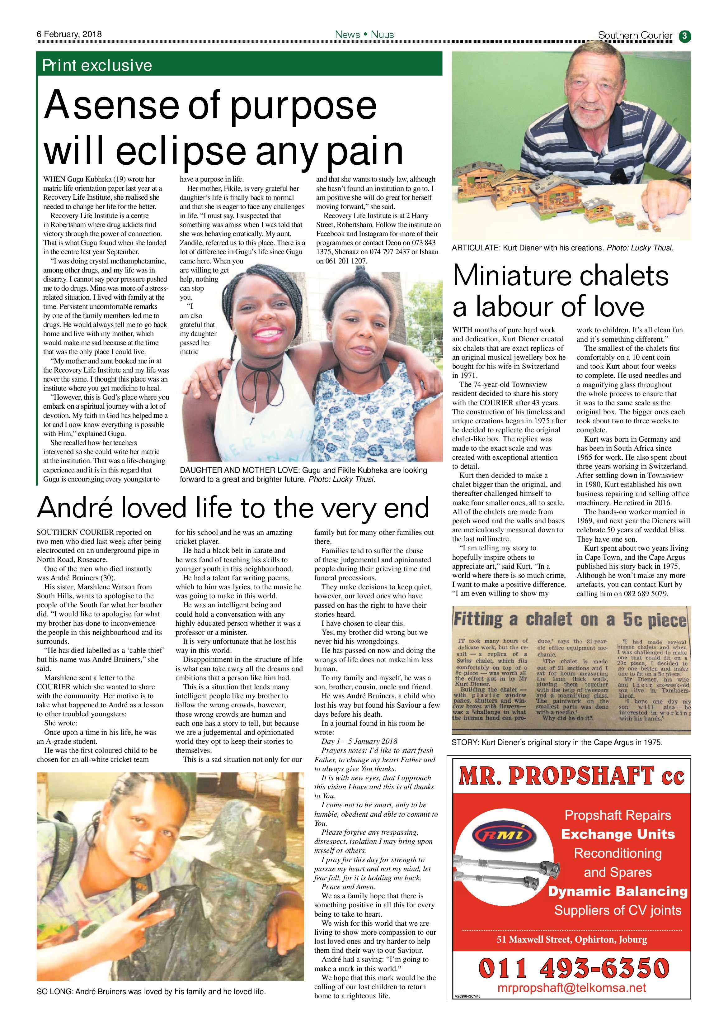 Southern Courier 06 February 2018 page 3
