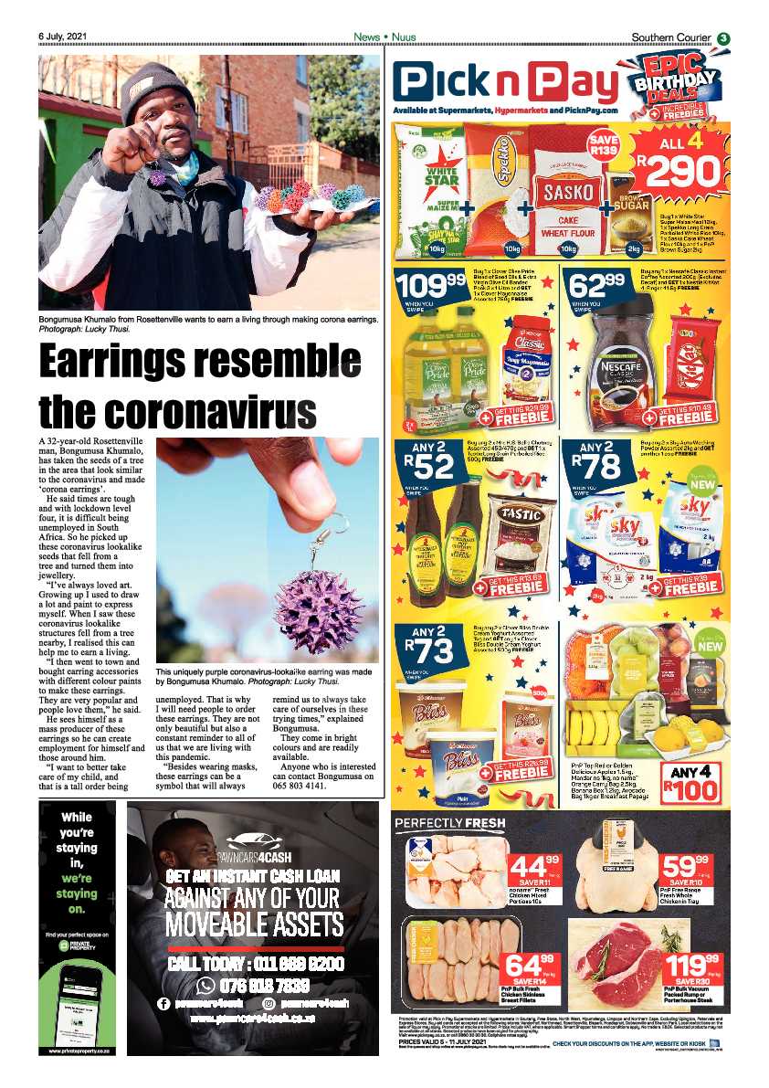 Southern Courier 06 July 2021 page 3