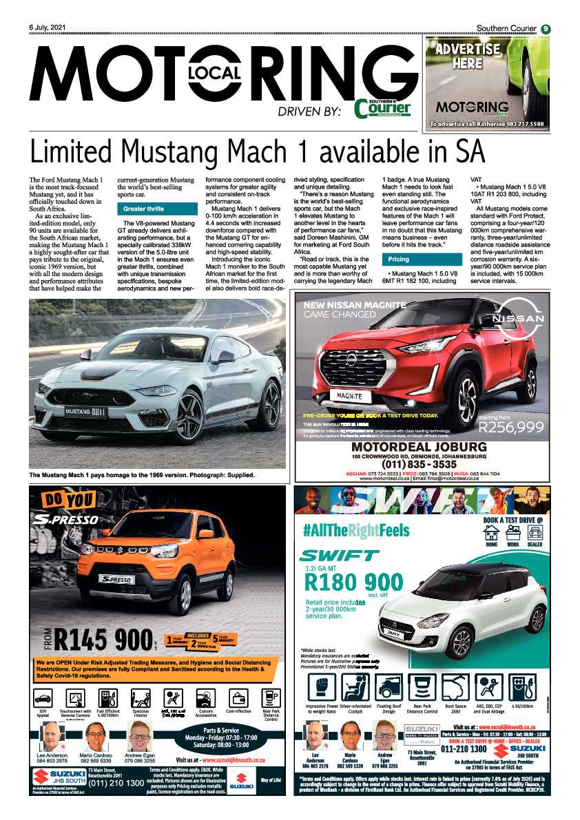 Southern Courier 06 July 2021 page 9