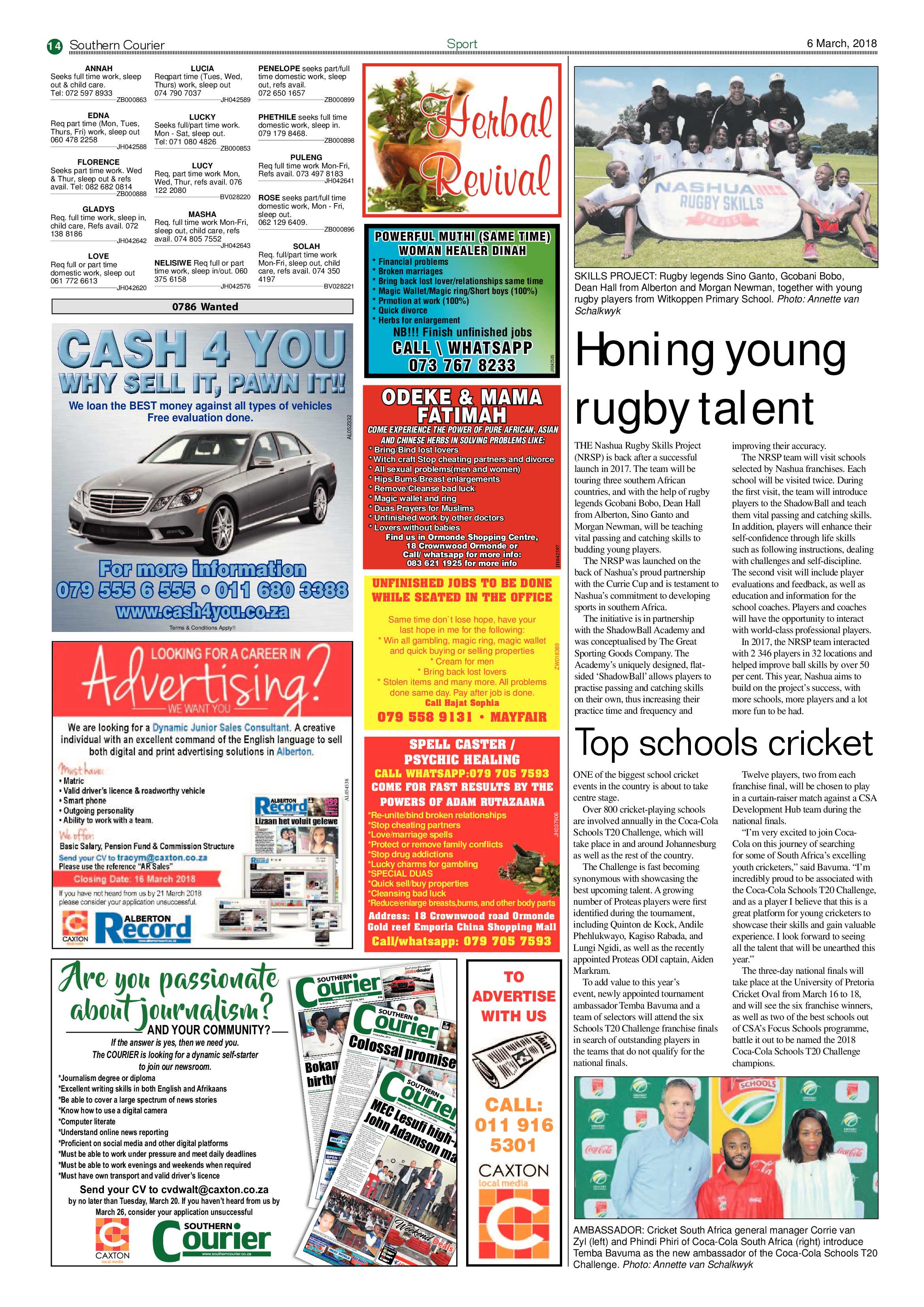 Southern Courier 06 March 2018 page 14