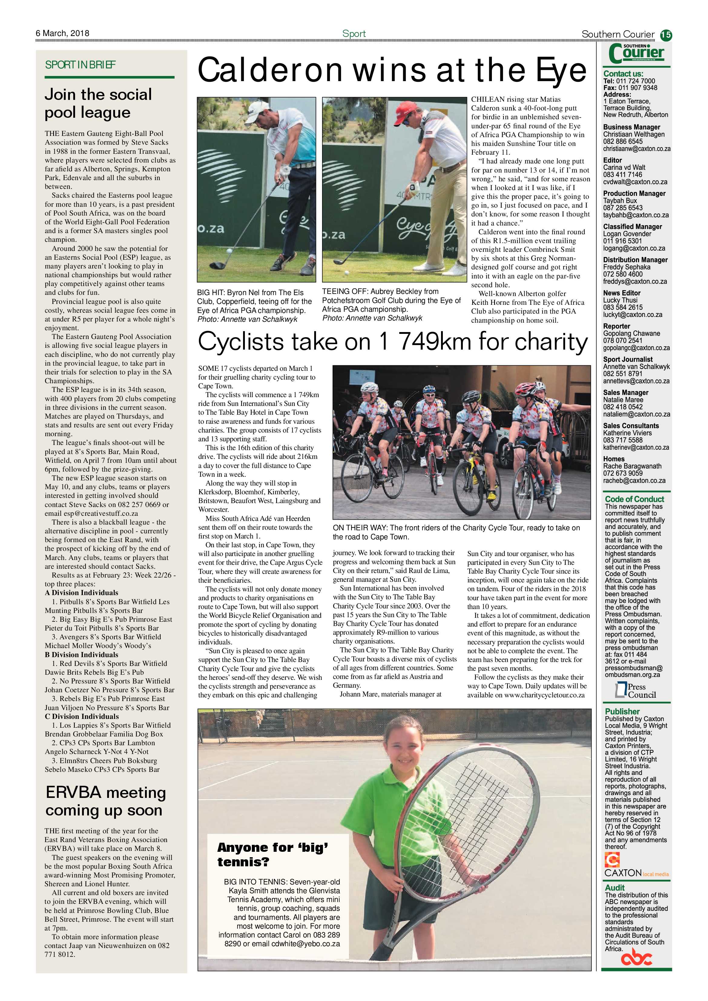 Southern Courier 06 March 2018 page 15