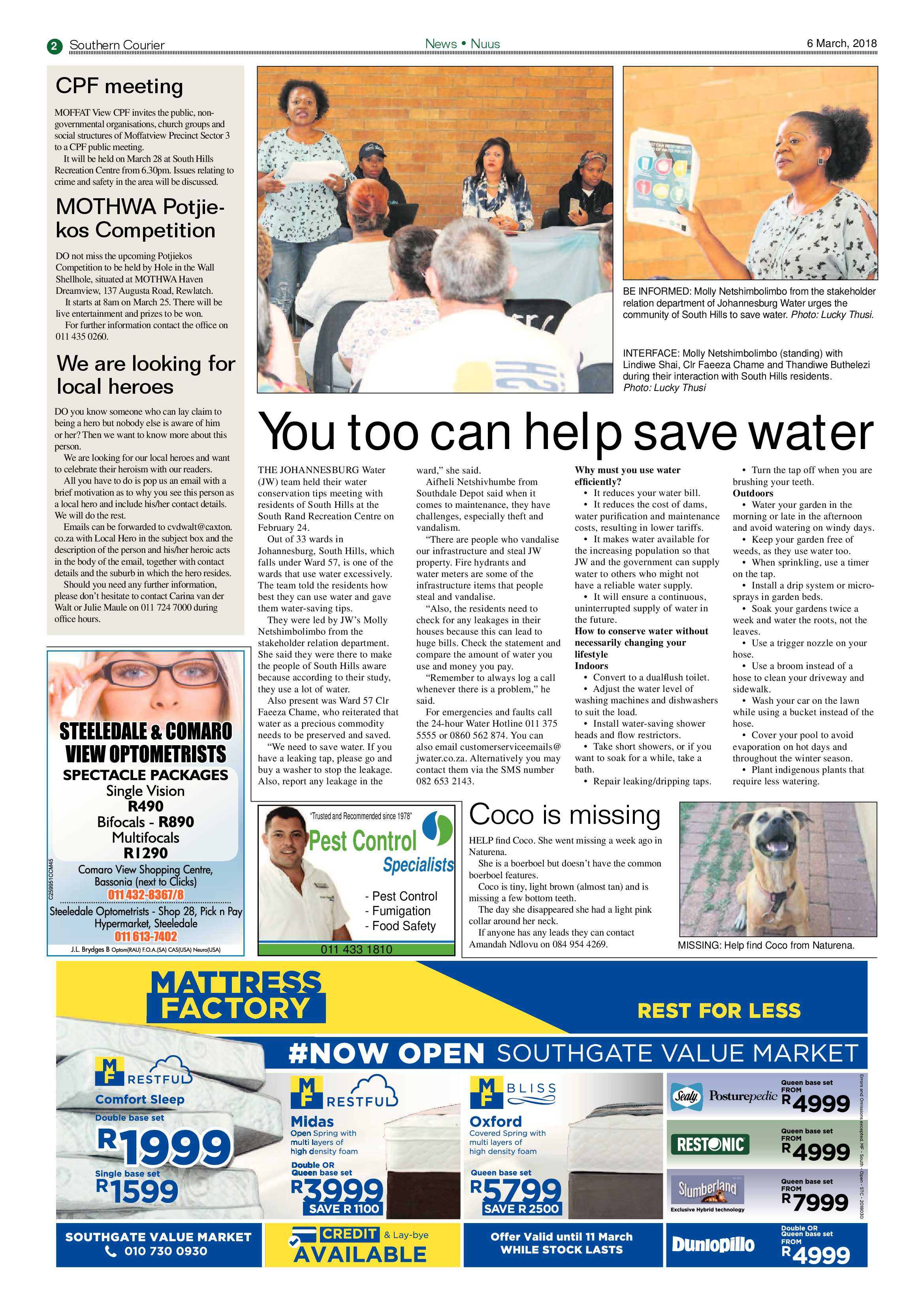 Southern Courier 06 March 2018 page 2
