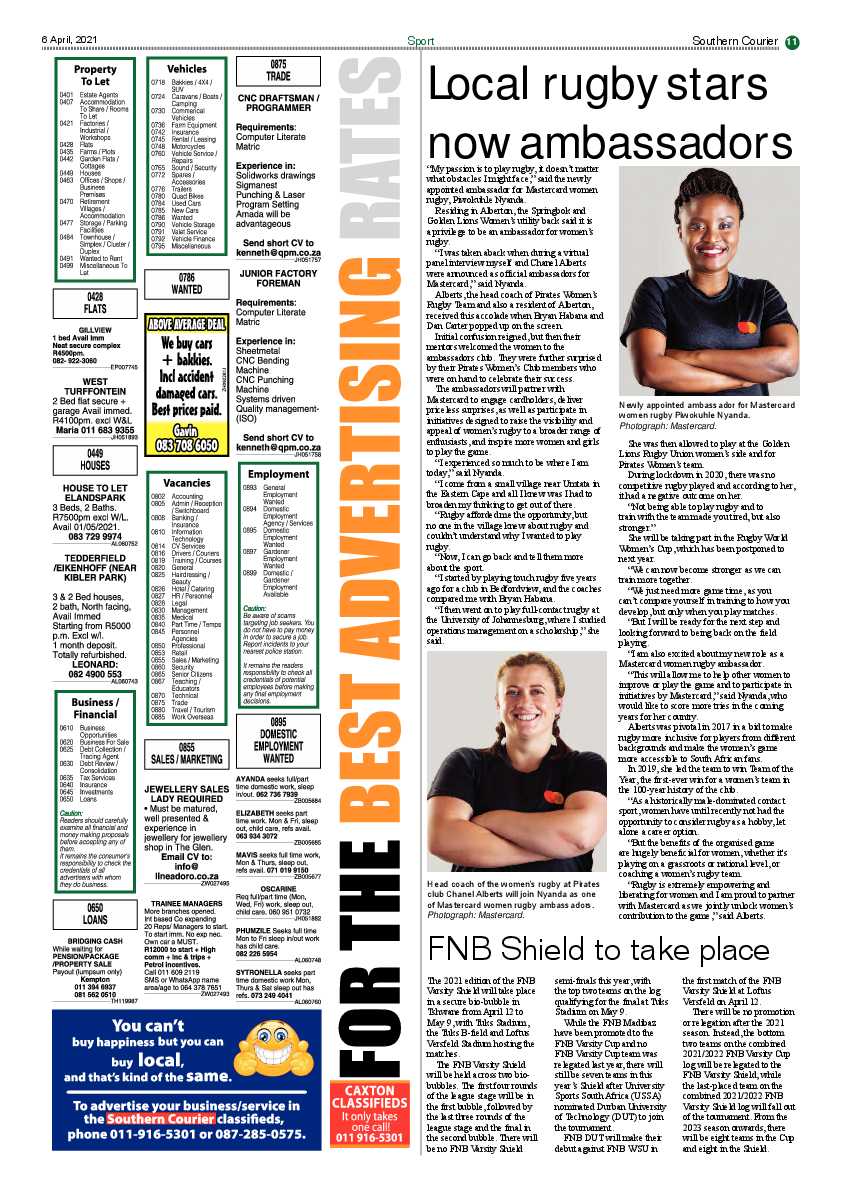 Southern Courier 06 April 2021 page 11
