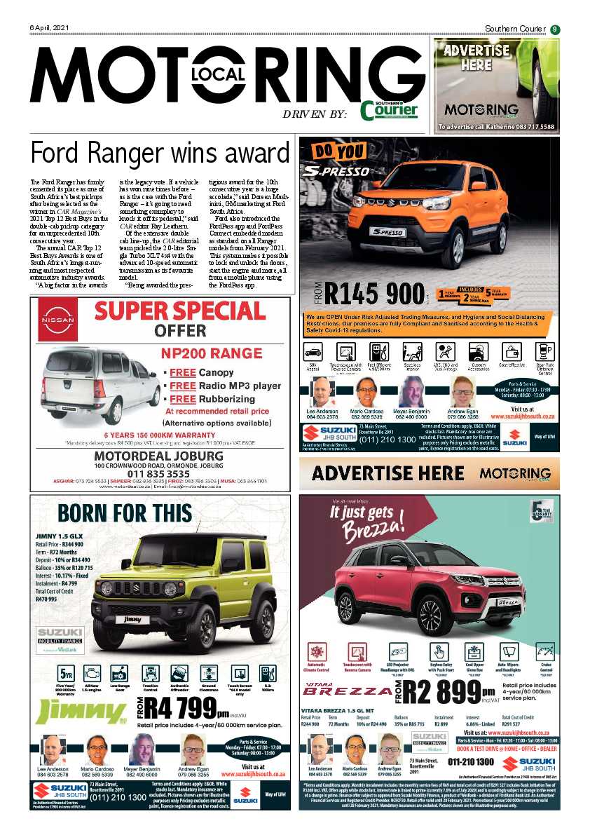 Southern Courier 06 April 2021 page 9