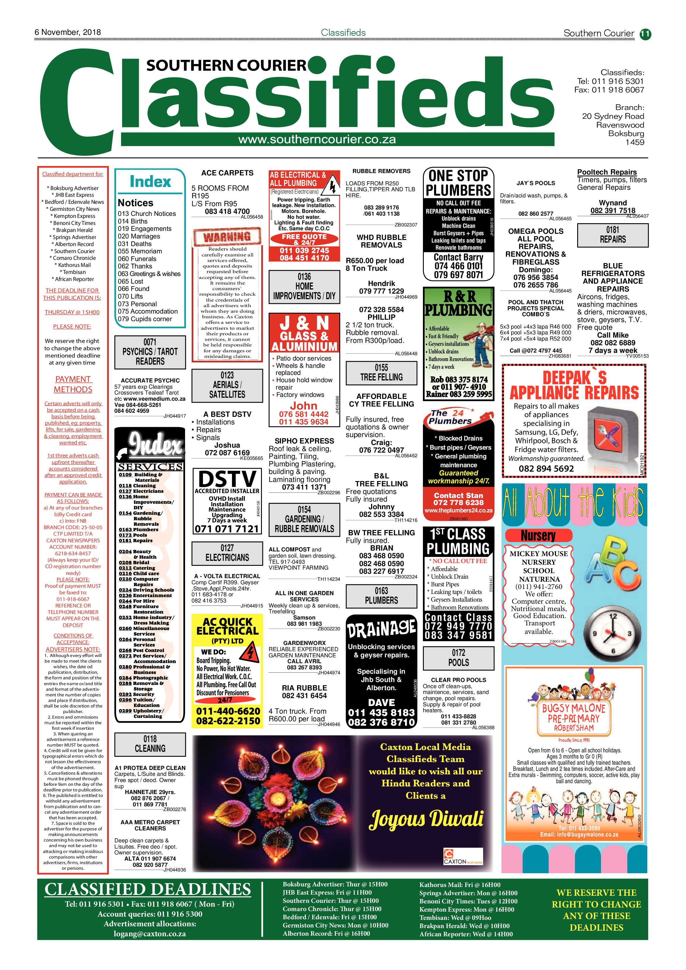 Southern Courier 06 November 2018 page 11