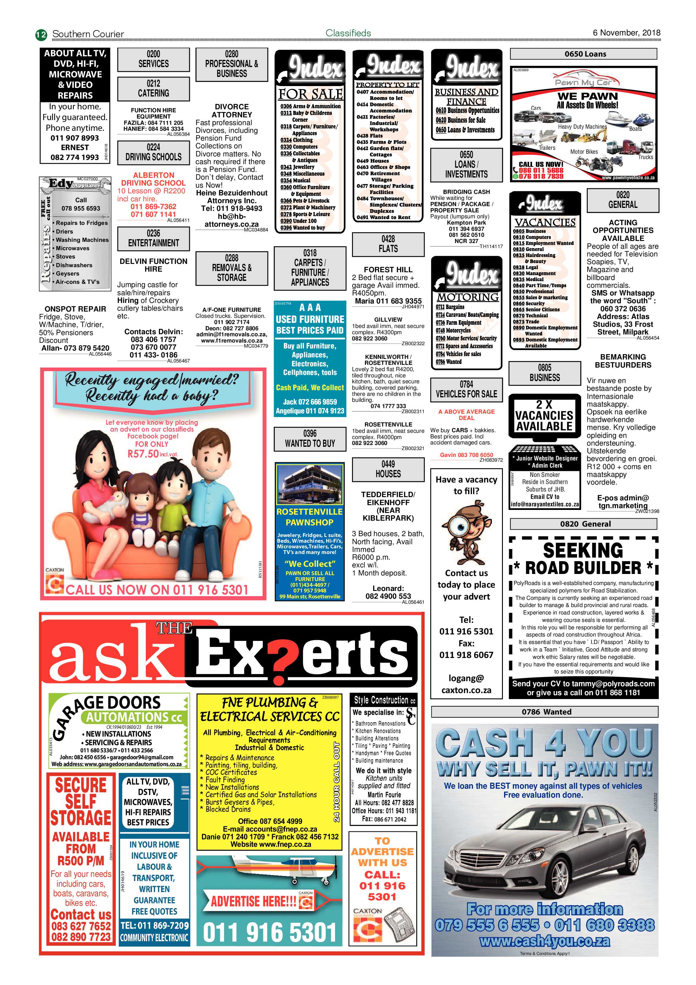 Southern Courier 06 November 2018 page 12