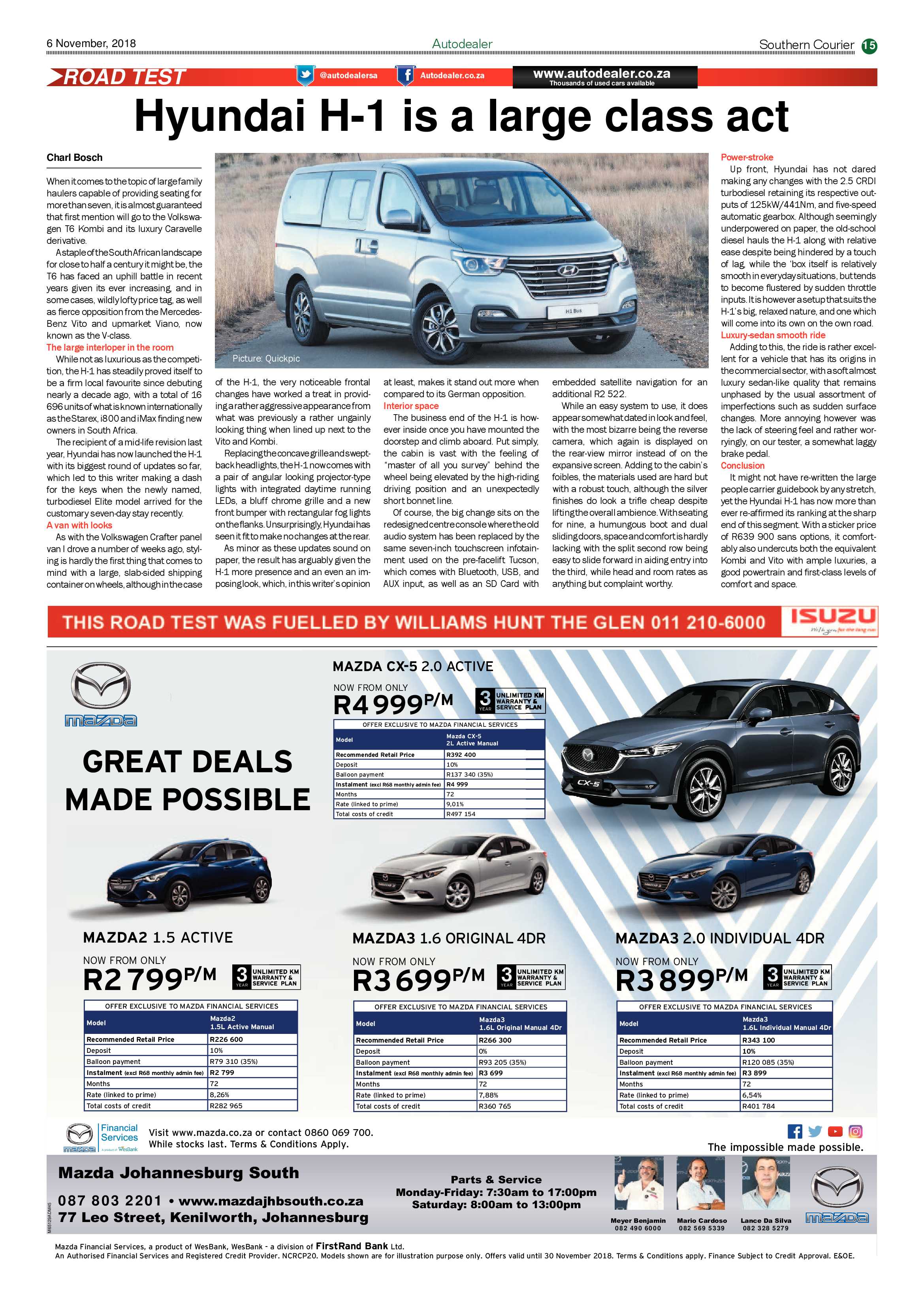 Southern Courier 06 November 2018 page 15