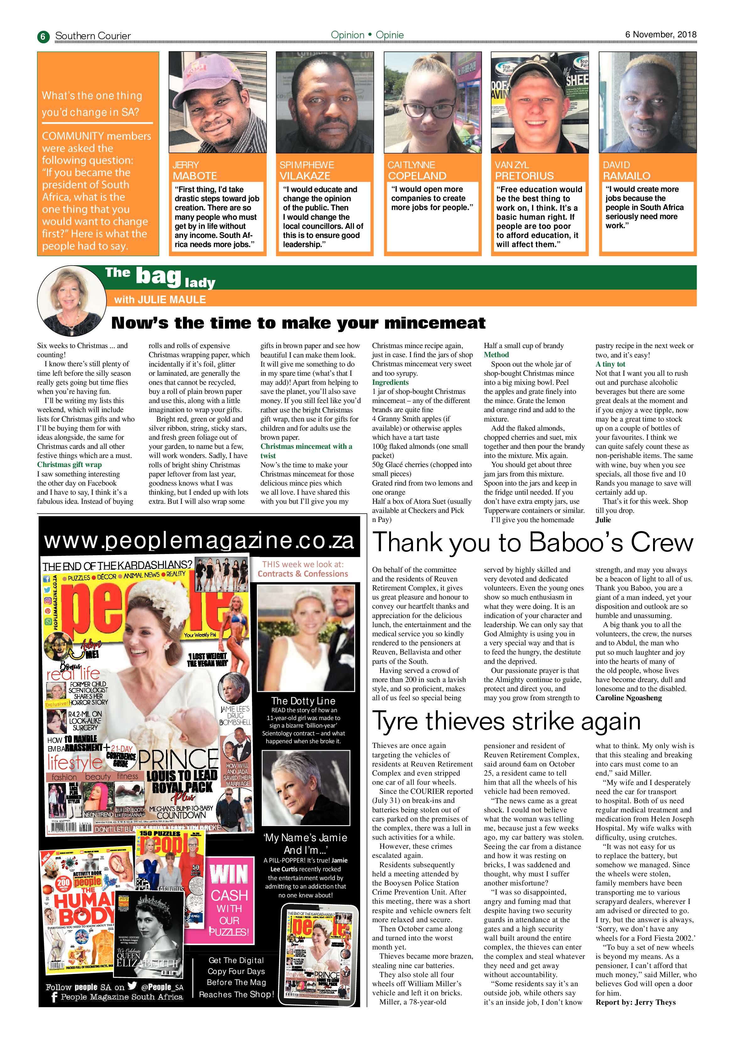 Southern Courier 06 November 2018 page 6
