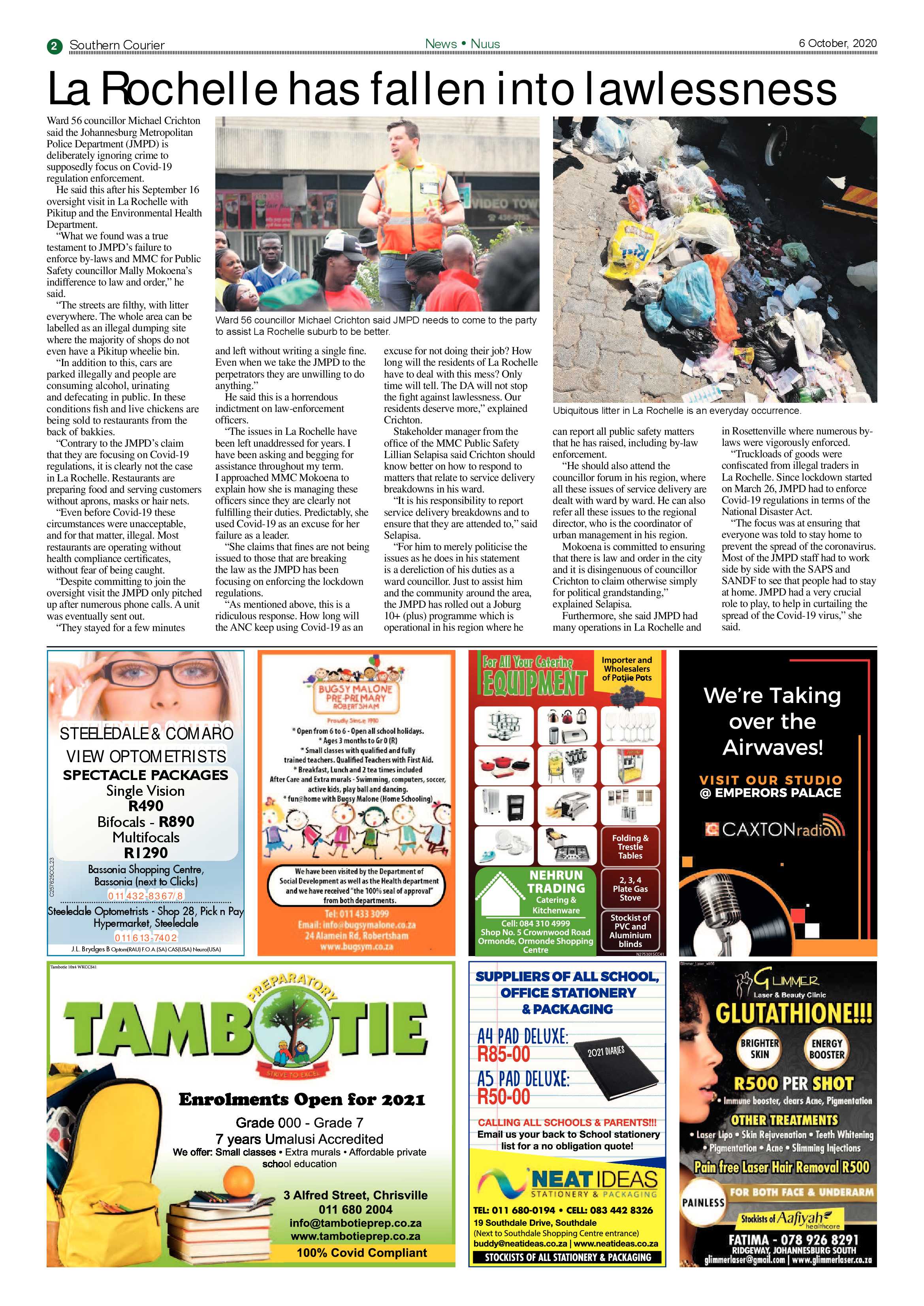 Southern Courier 06 October 2020 page 2