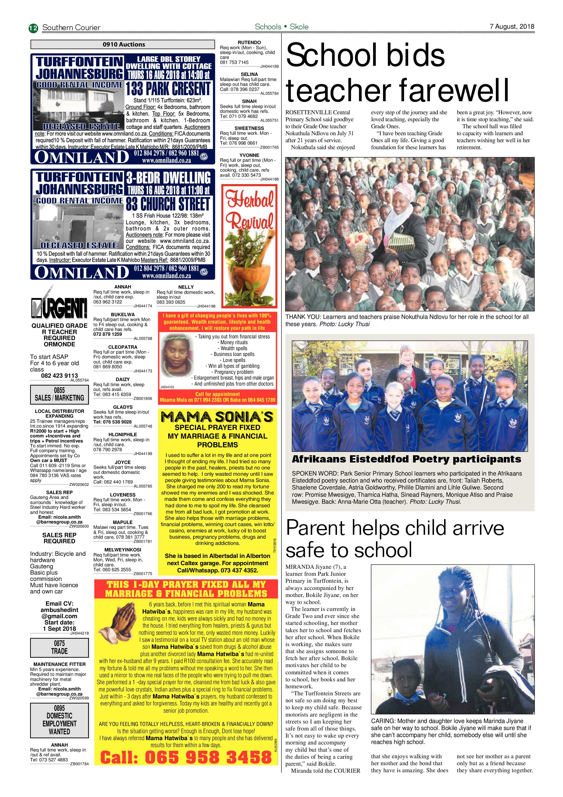 Southern Courier 07 August 2018 page 12
