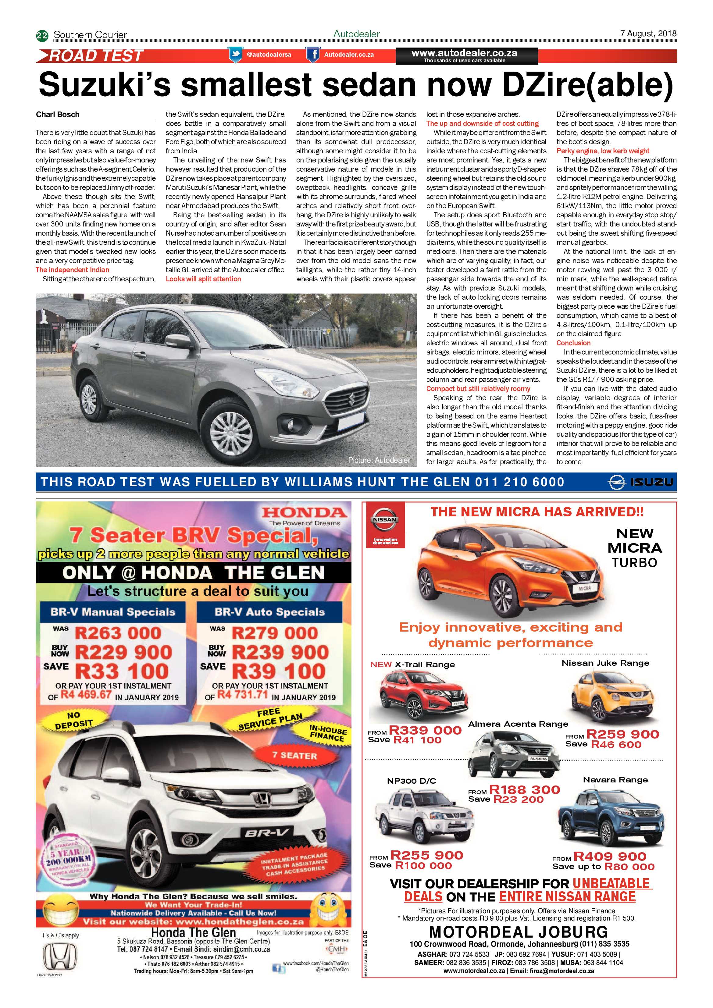 Southern Courier 07 August 2018 page 22