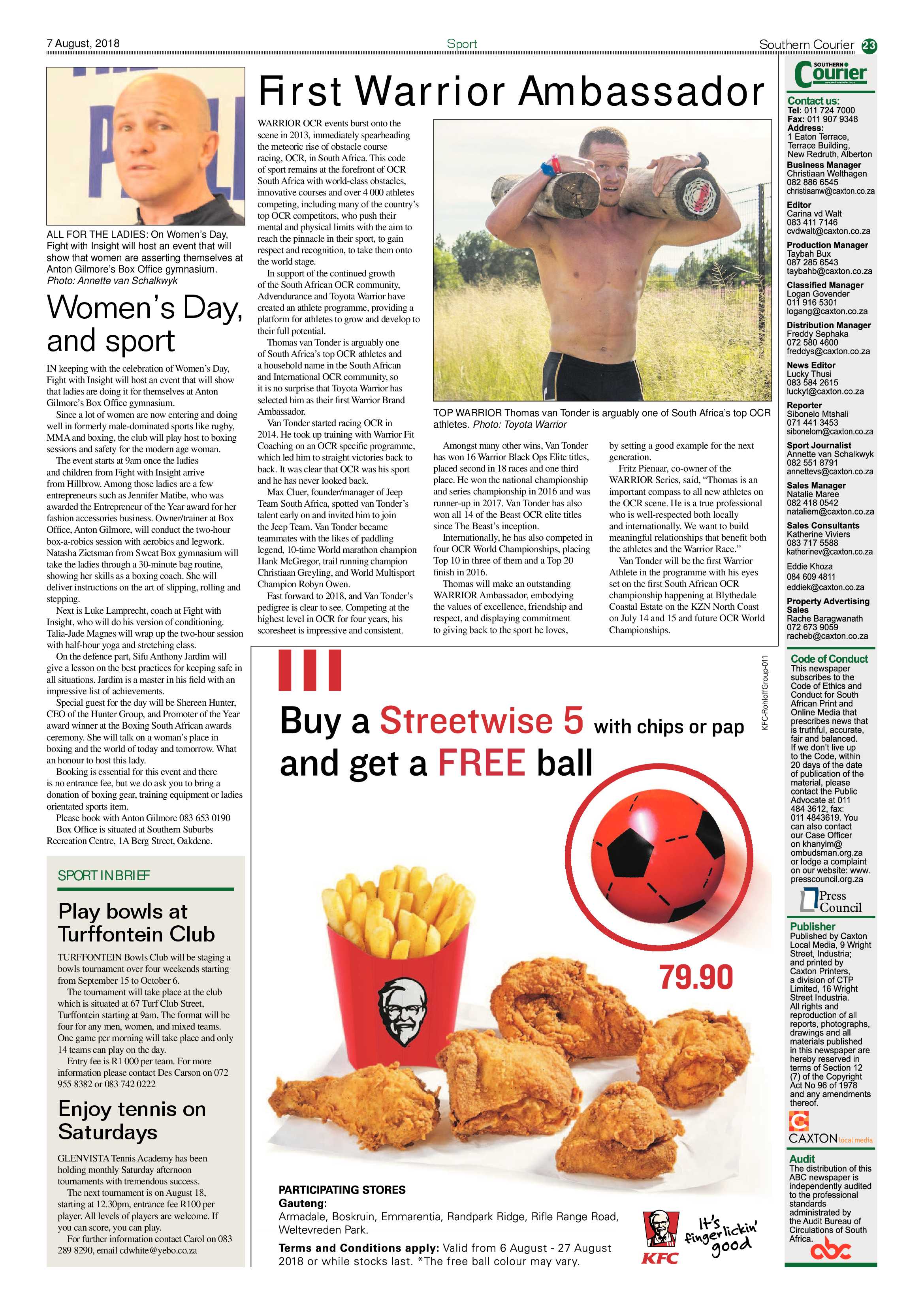 Southern Courier 07 August 2018 page 23