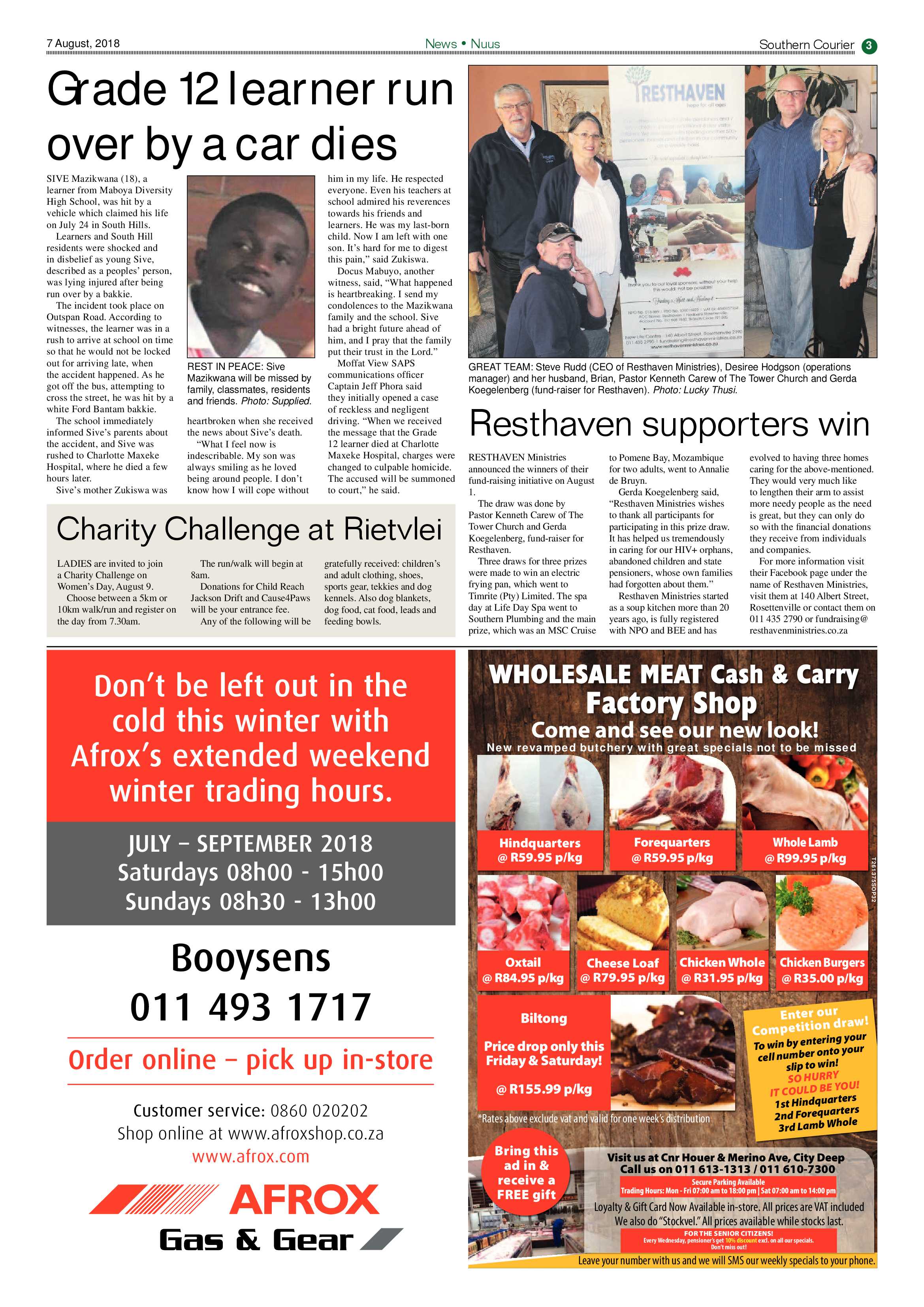 Southern Courier 07 August 2018 page 3