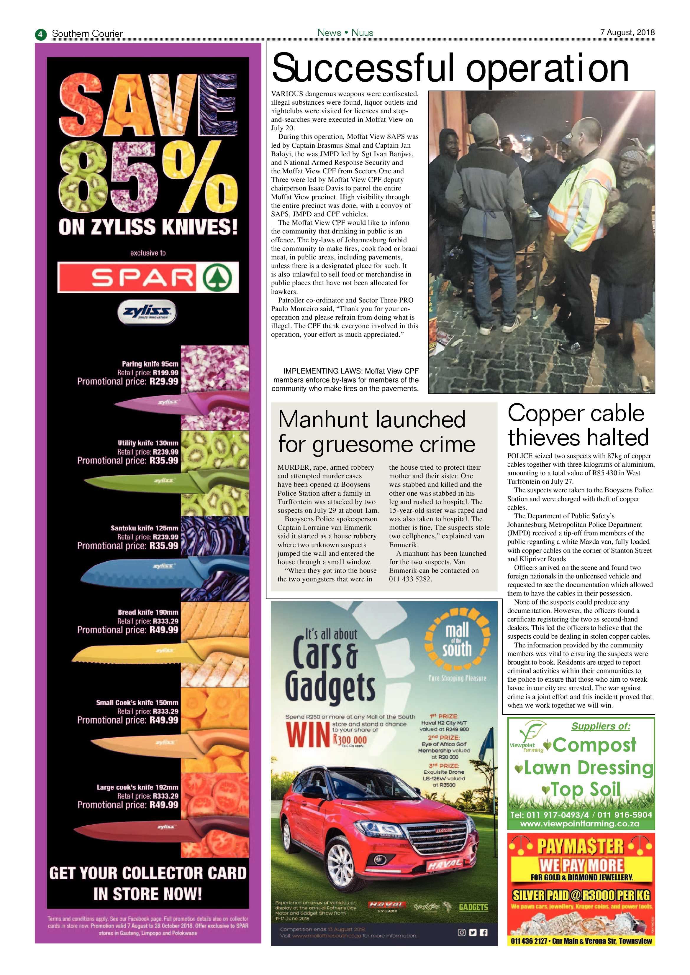 Southern Courier 07 August 2018 page 4