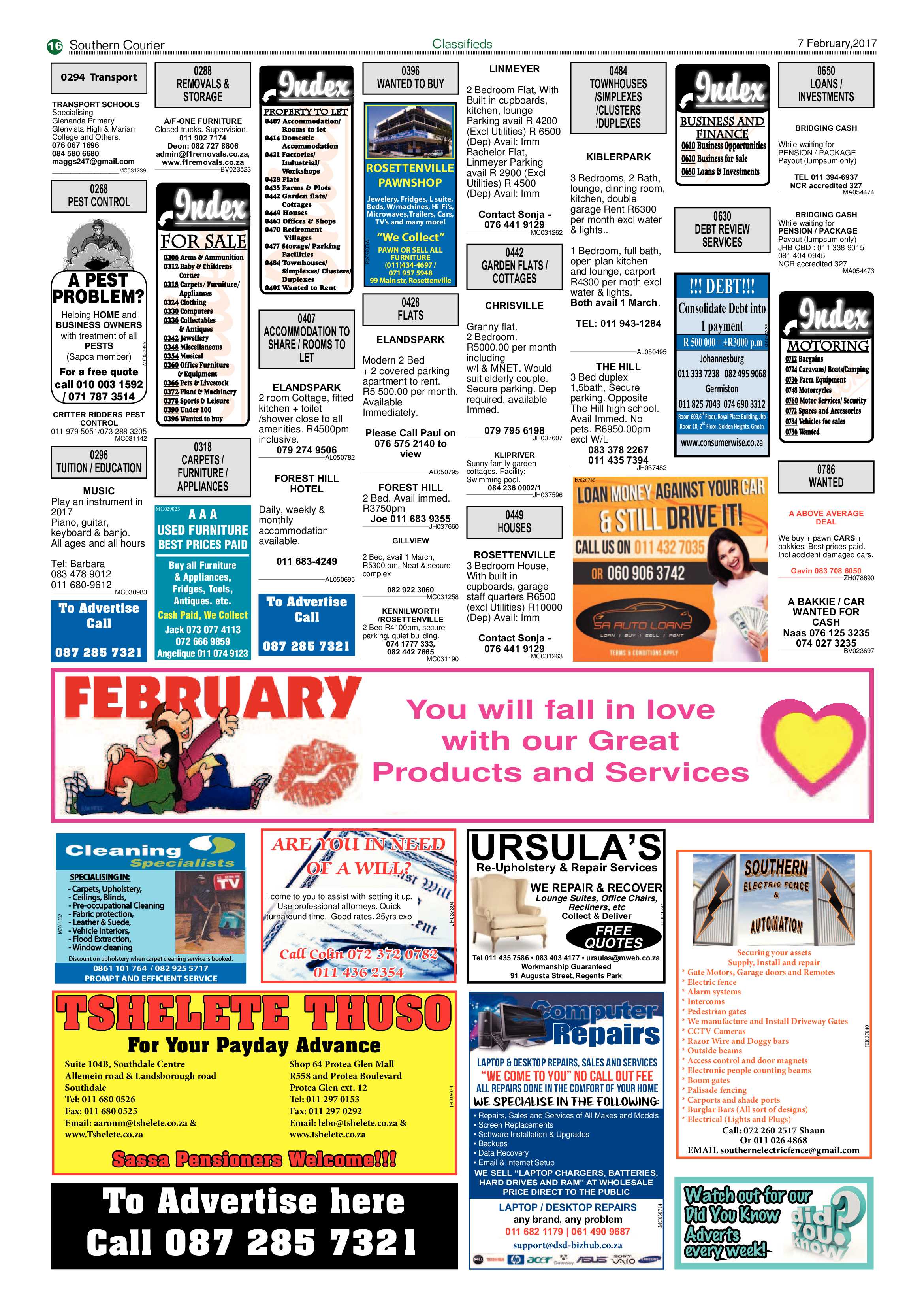 Southern Courier 07 February 2016 page 16