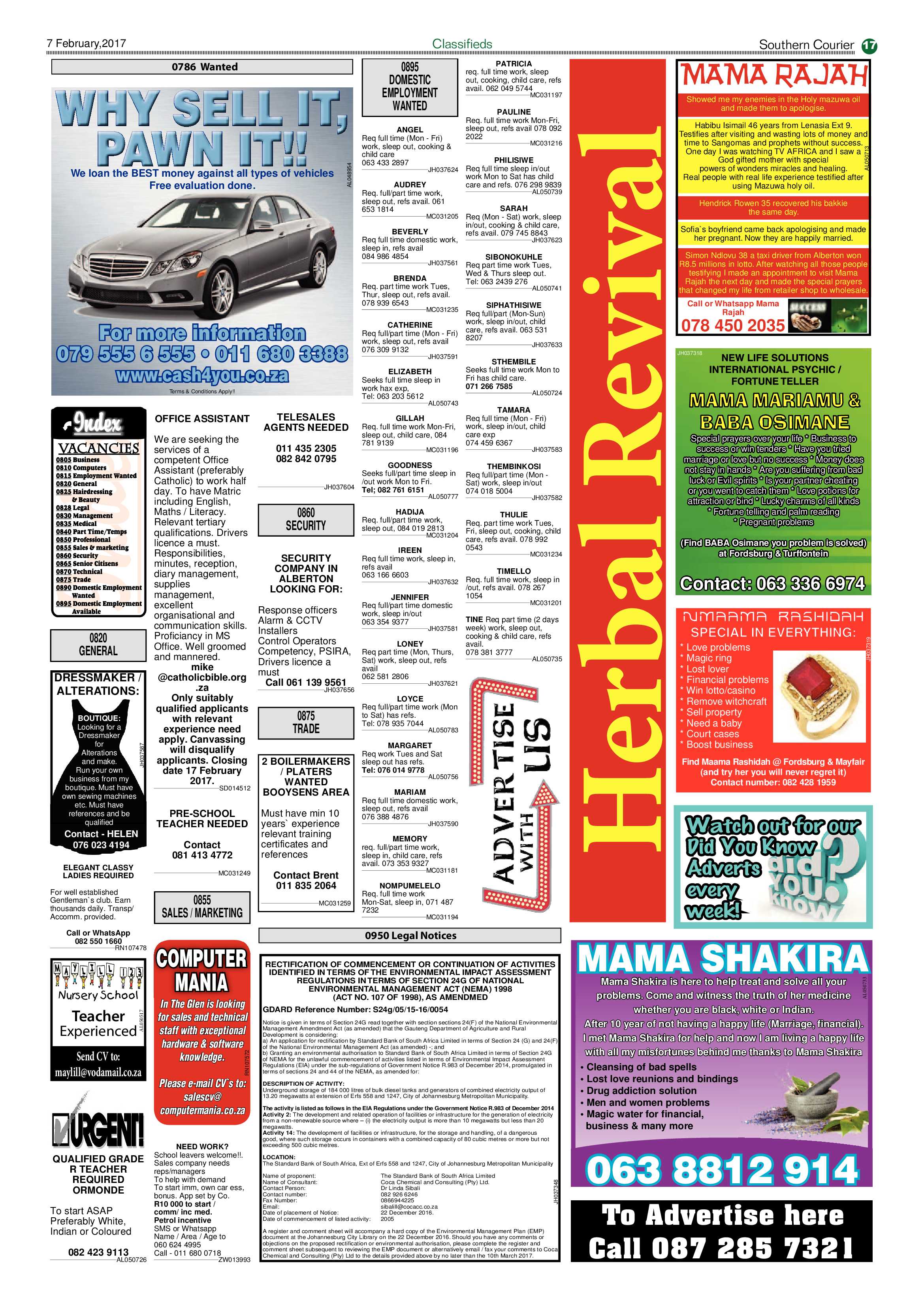 Southern Courier 07 February 2016 page 17