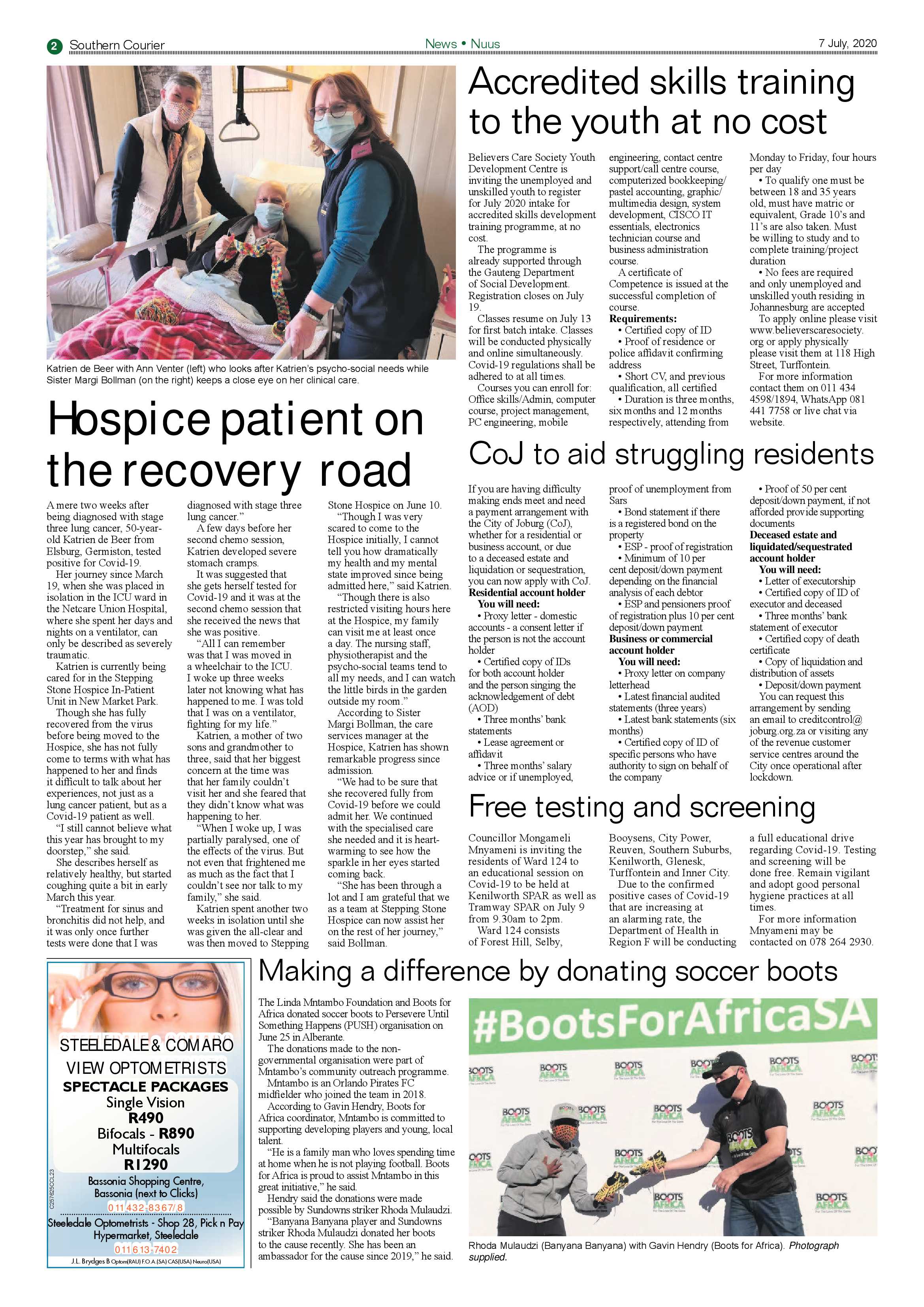 Southern Courier 07 July 2020 page 2