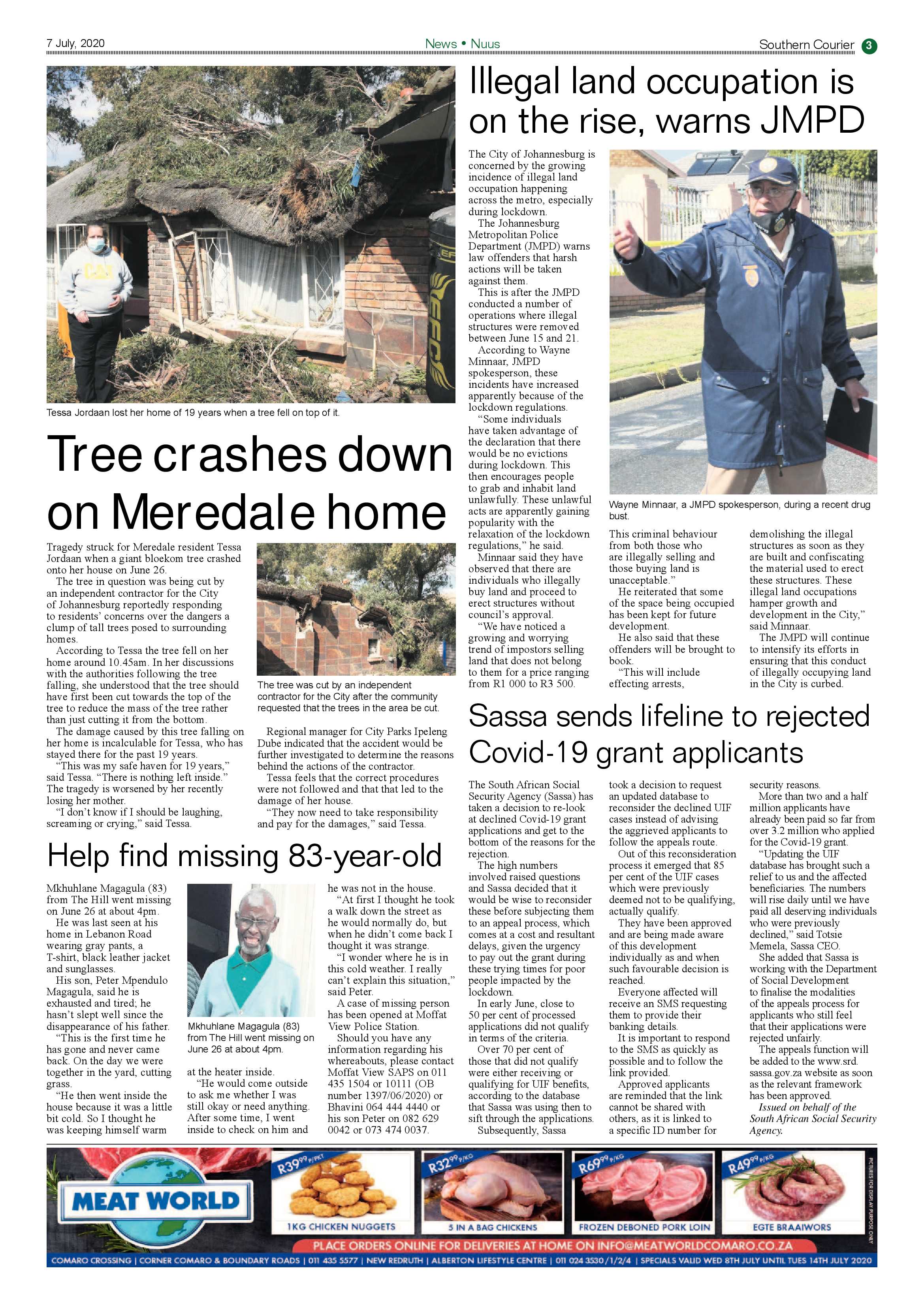 Southern Courier 07 July 2020 page 3