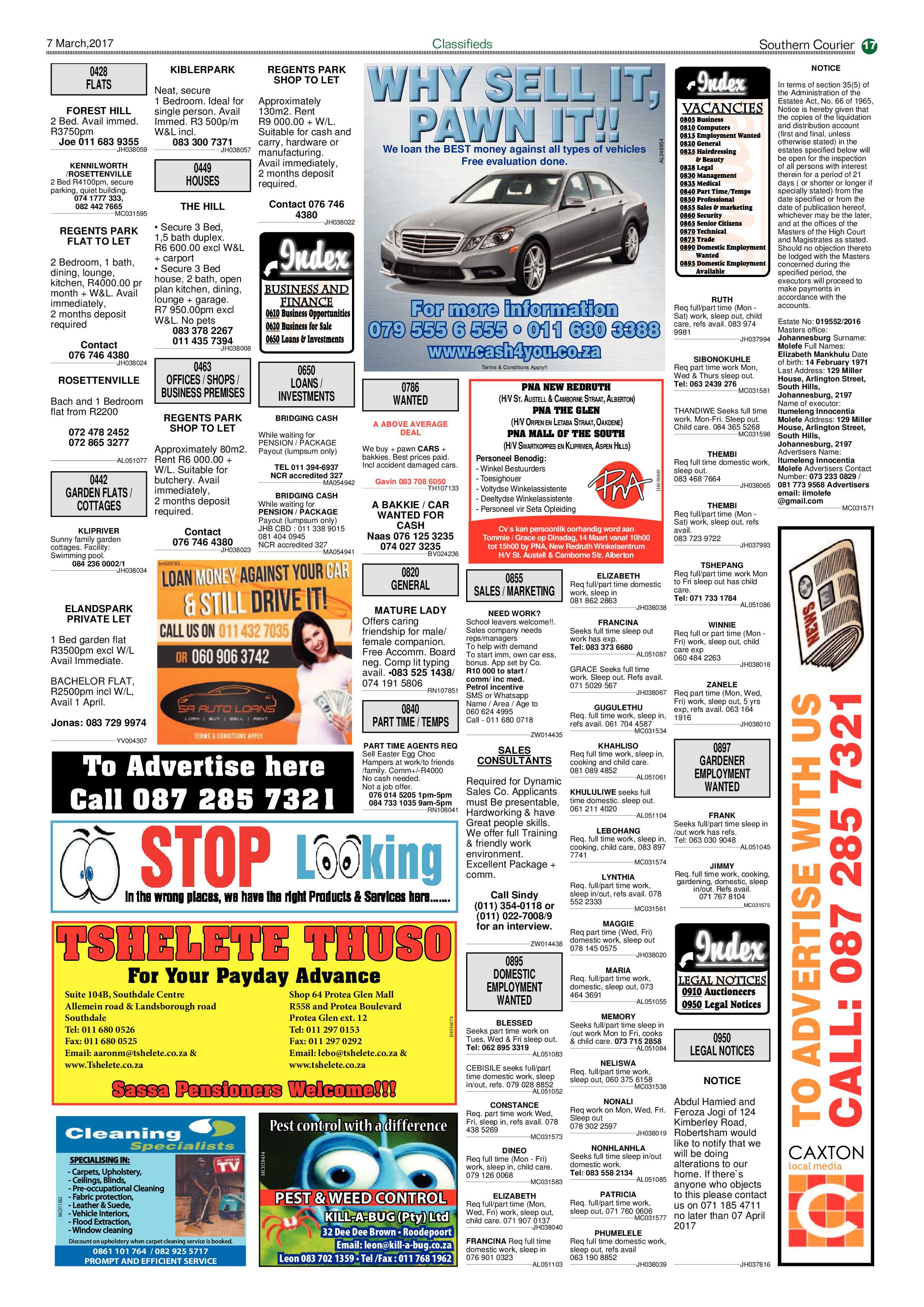 Southern Courier 07 March 2017 page 17