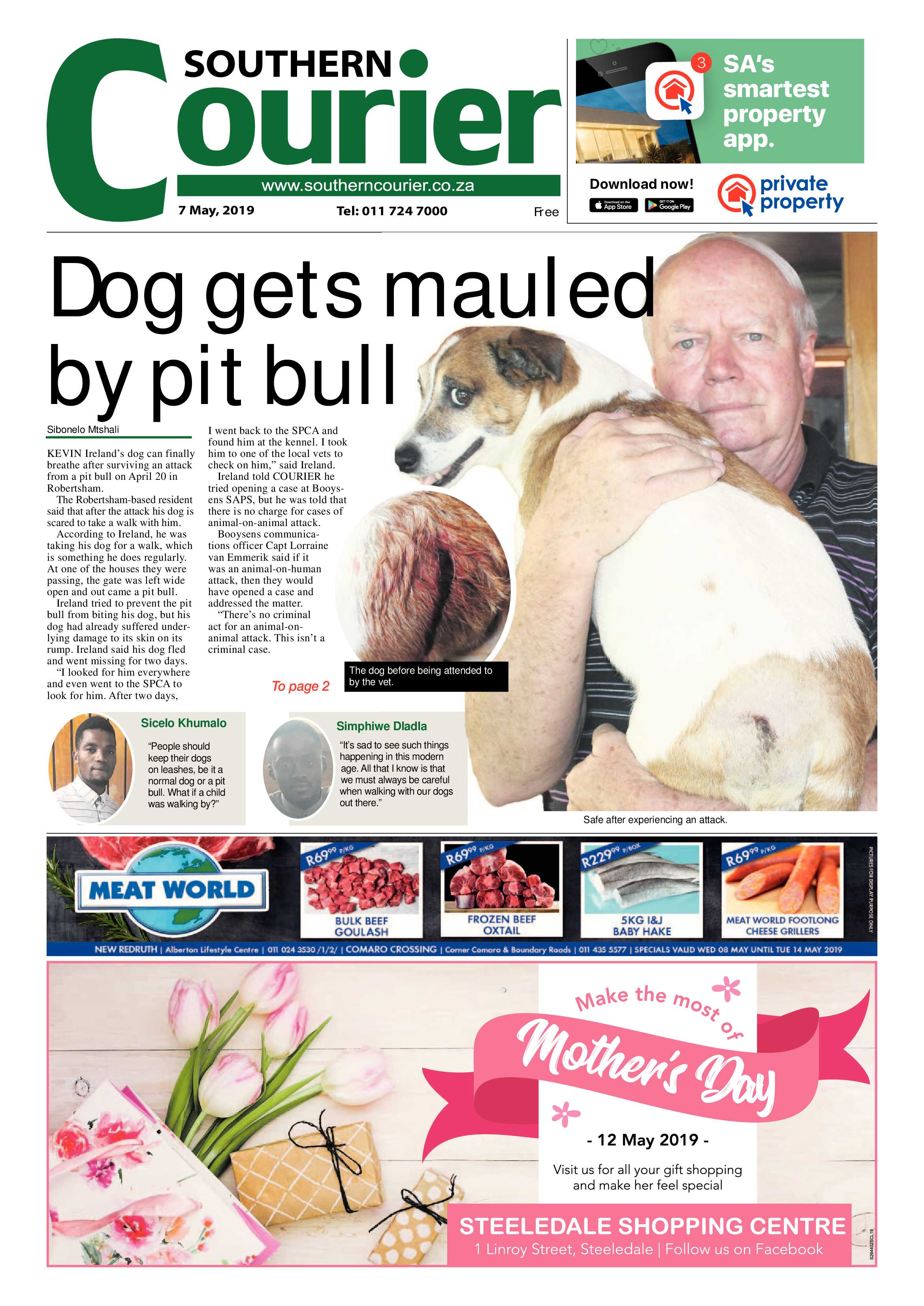 Southern Courier 07 May 2019 page 1