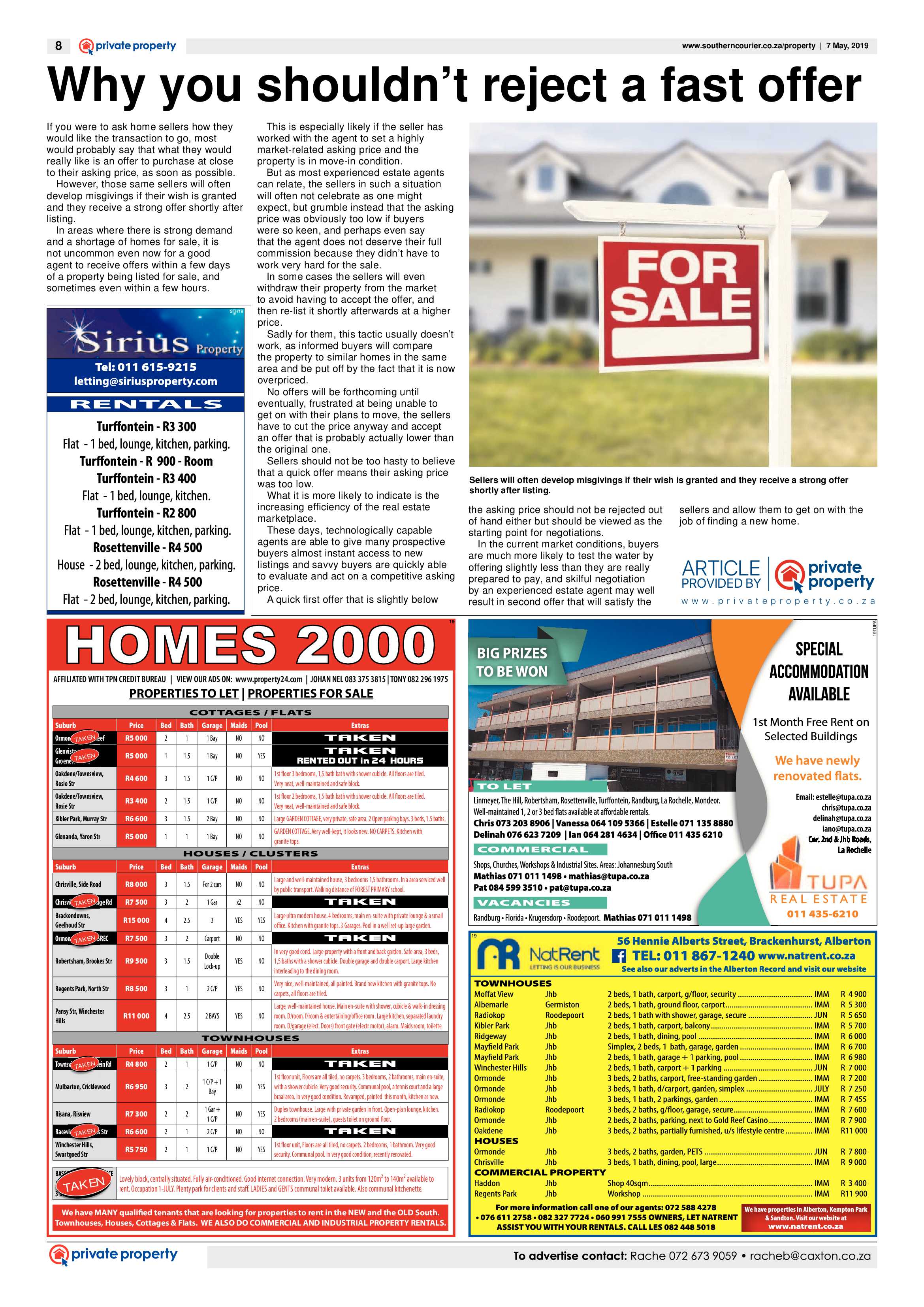 Southern Courier 07 May 2019 page 8