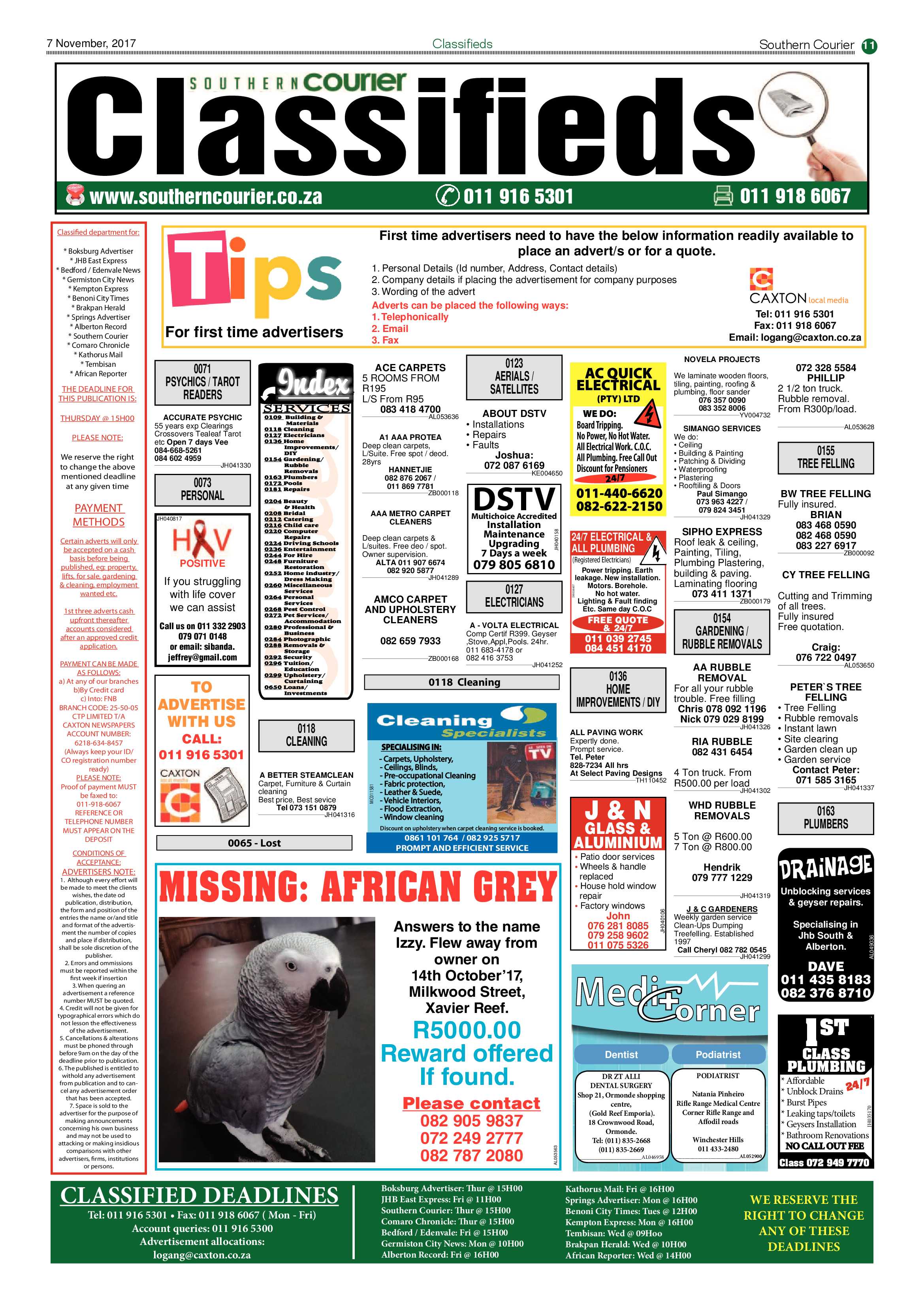 Southern Courier 07 November 2017 page 11