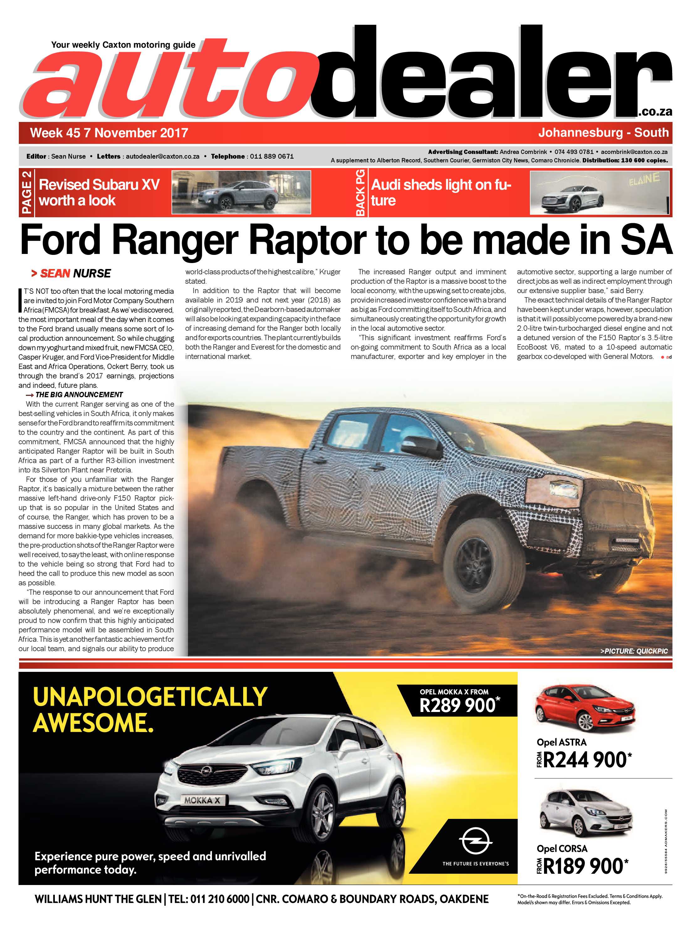 Southern Courier 07 November 2017 page 17