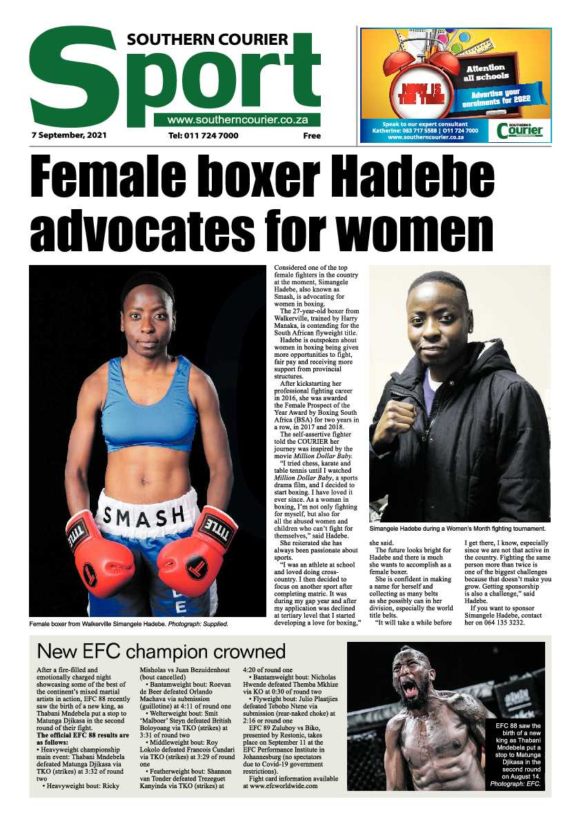 Southern Courier 07 September 2021 page 12