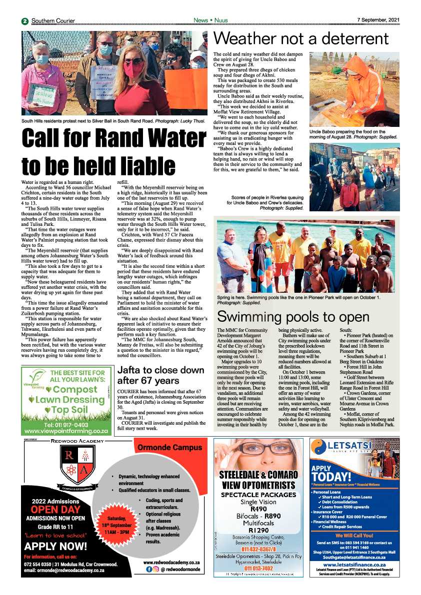 Southern Courier 07 September 2021 page 2