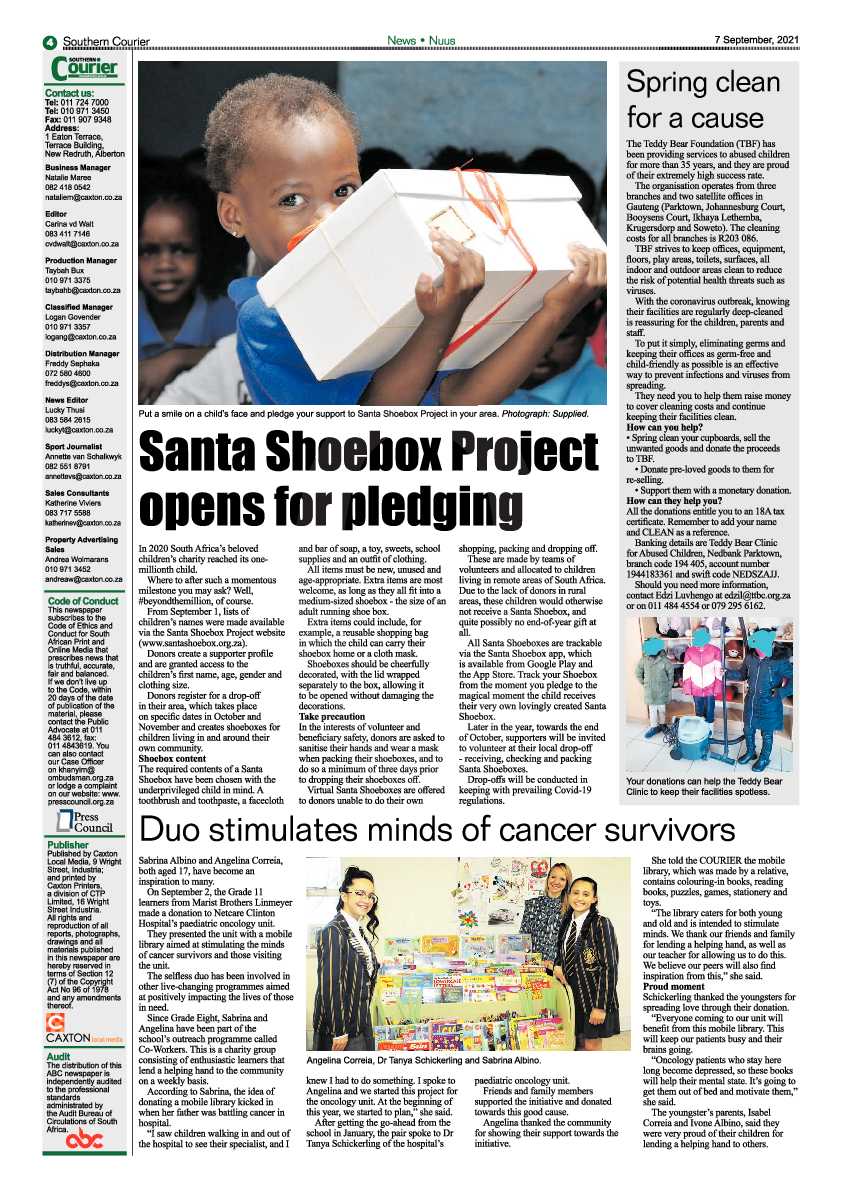 Southern Courier 07 September 2021 page 4