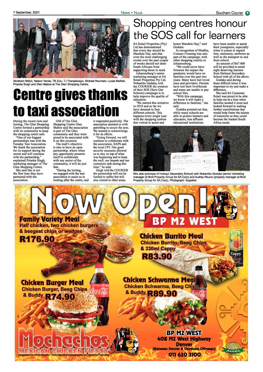 Southern Courier 07 September 2021 page 5
