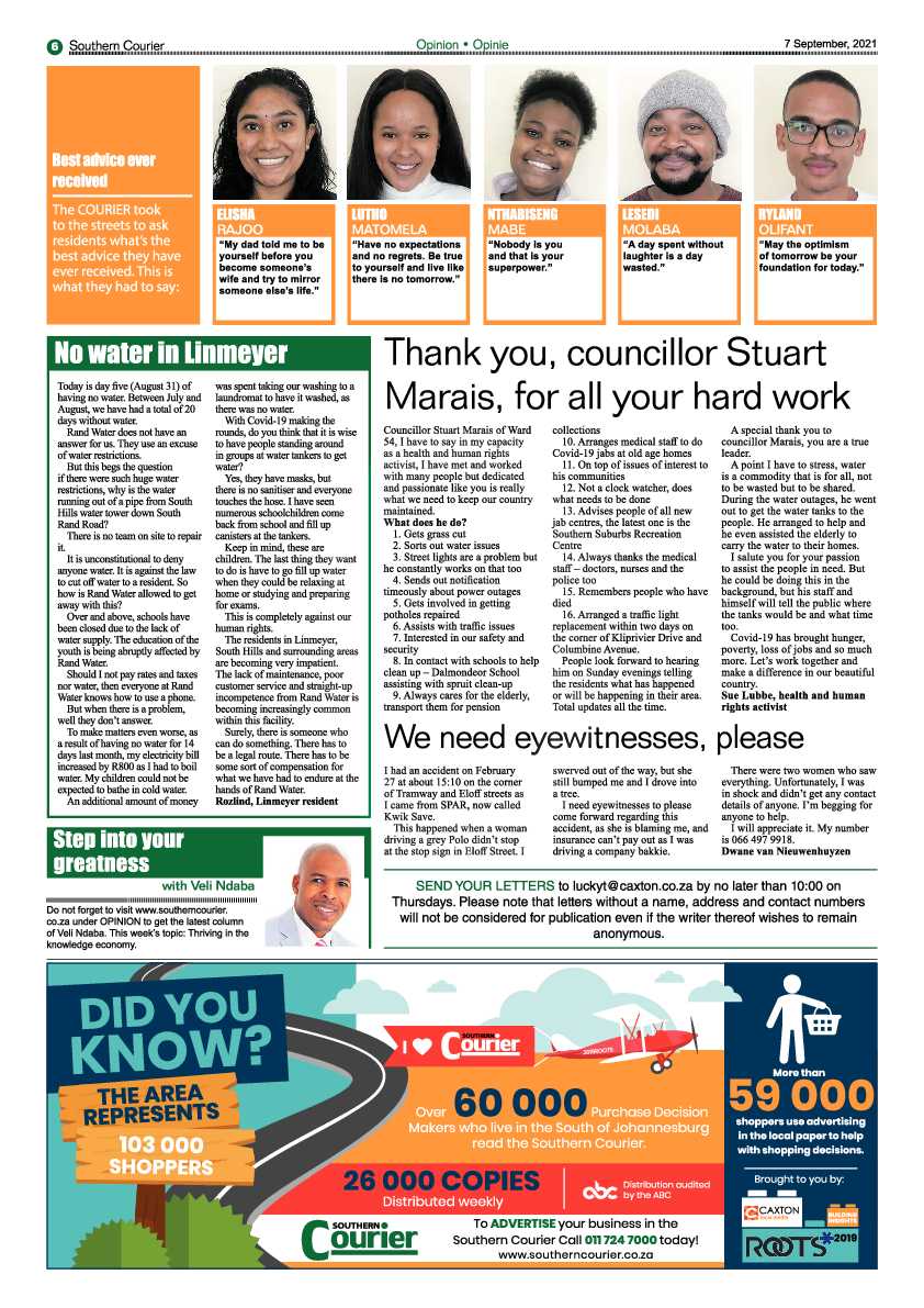 Southern Courier 07 September 2021 page 6