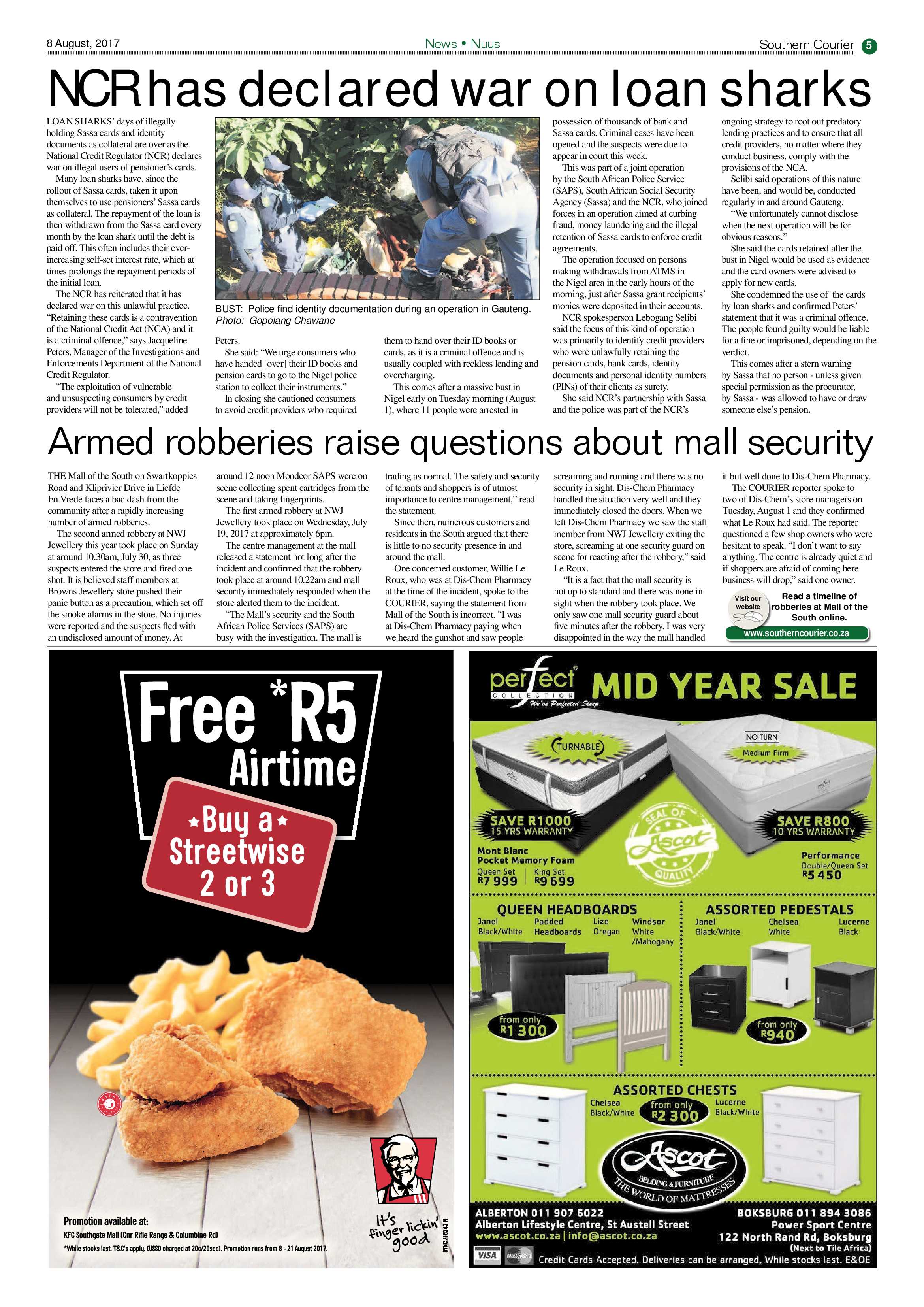 Southern Courier 08 August 2017 page 5