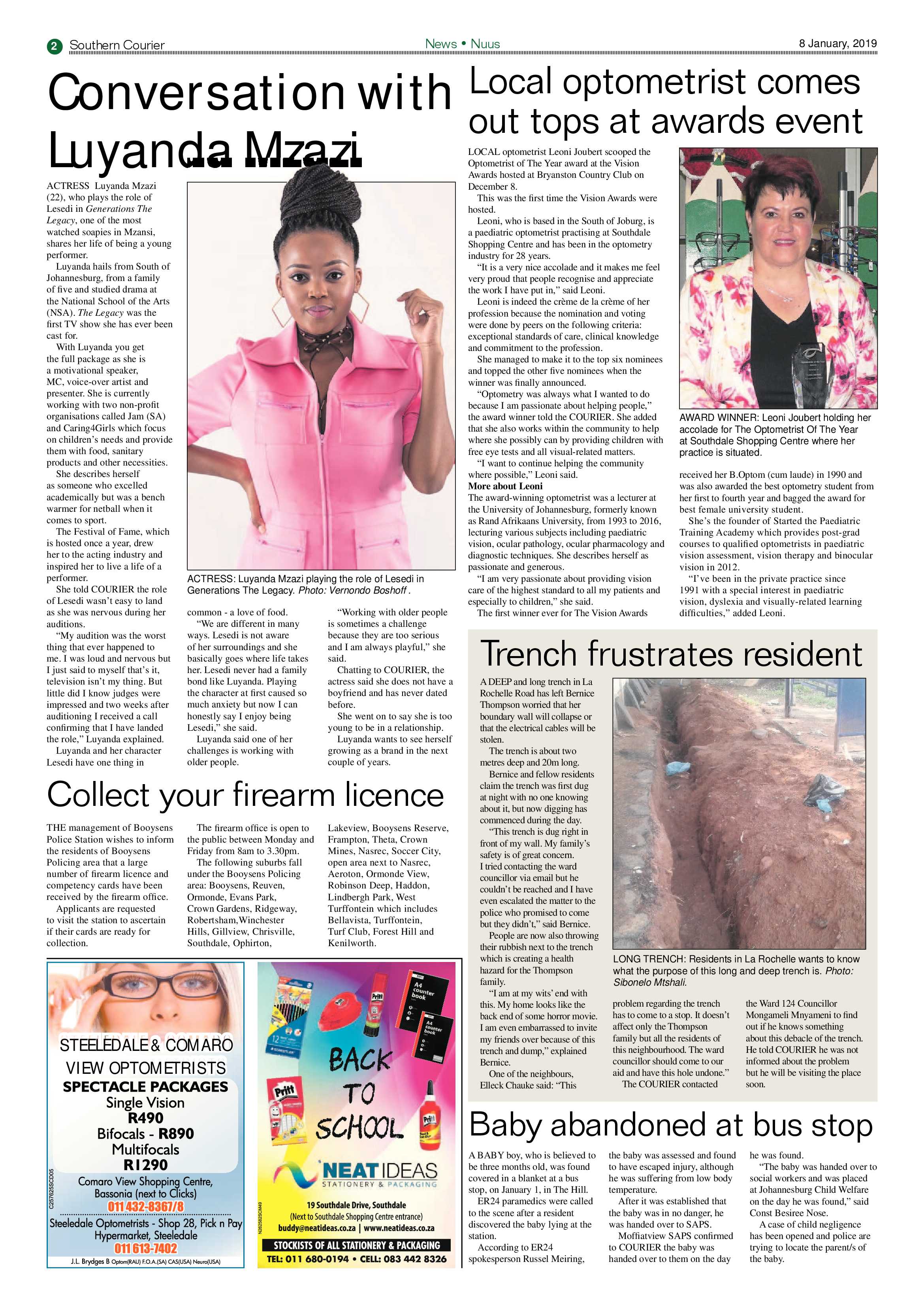 Southern Courier 08 January 2019 page 2