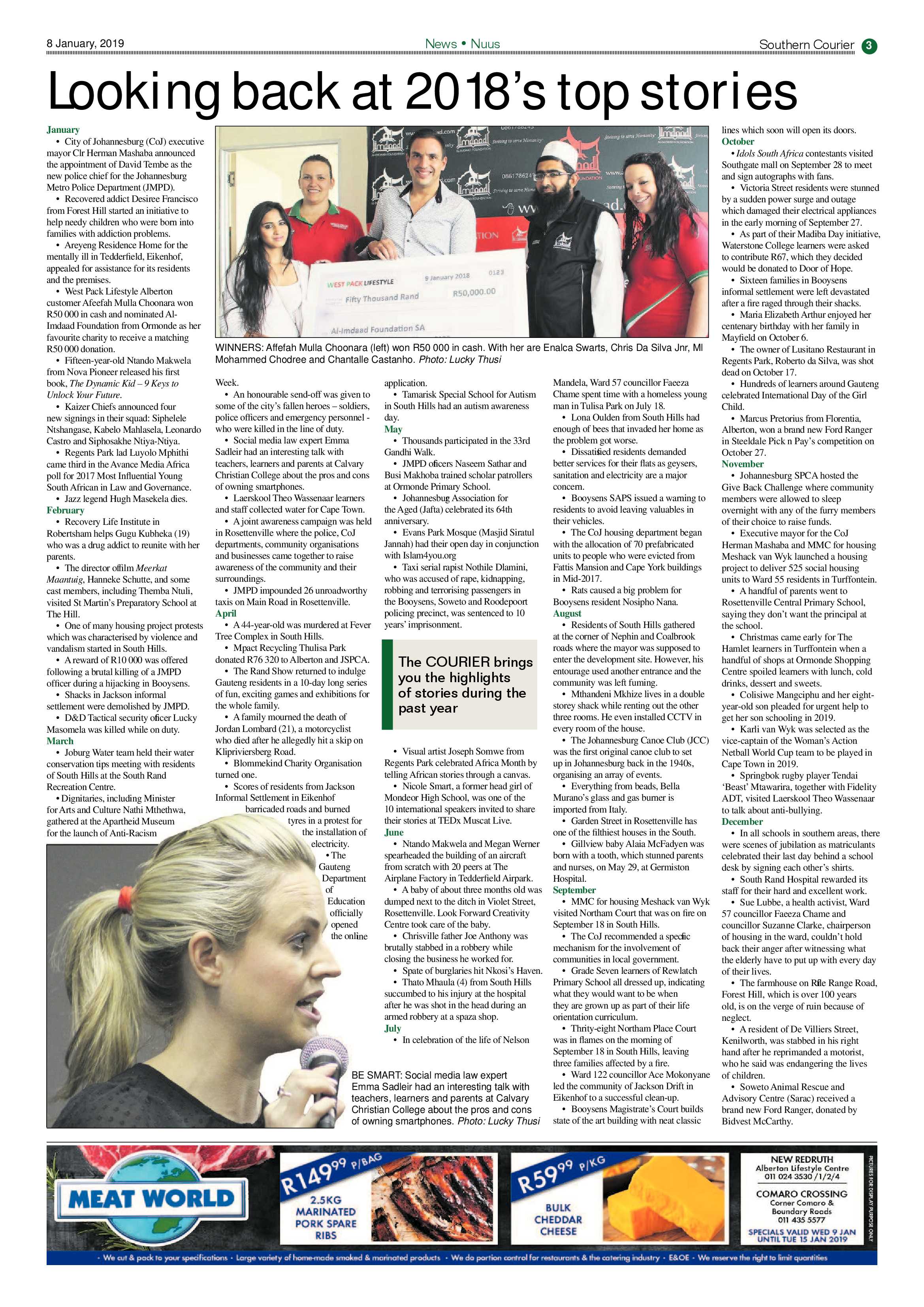 Southern Courier 08 January 2019 page 3