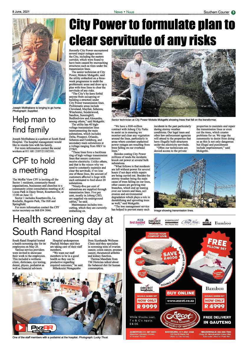 Southern Courier 08 June 2021 page 3