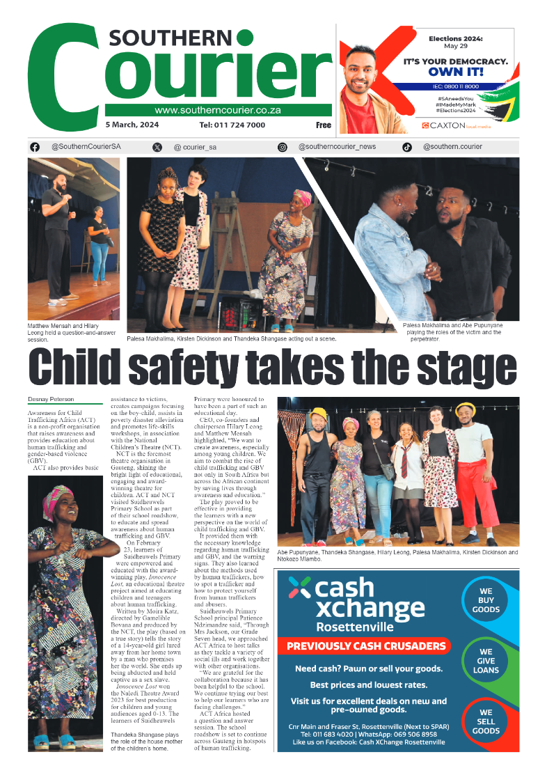Southern Courier 08 March 2024 page 1