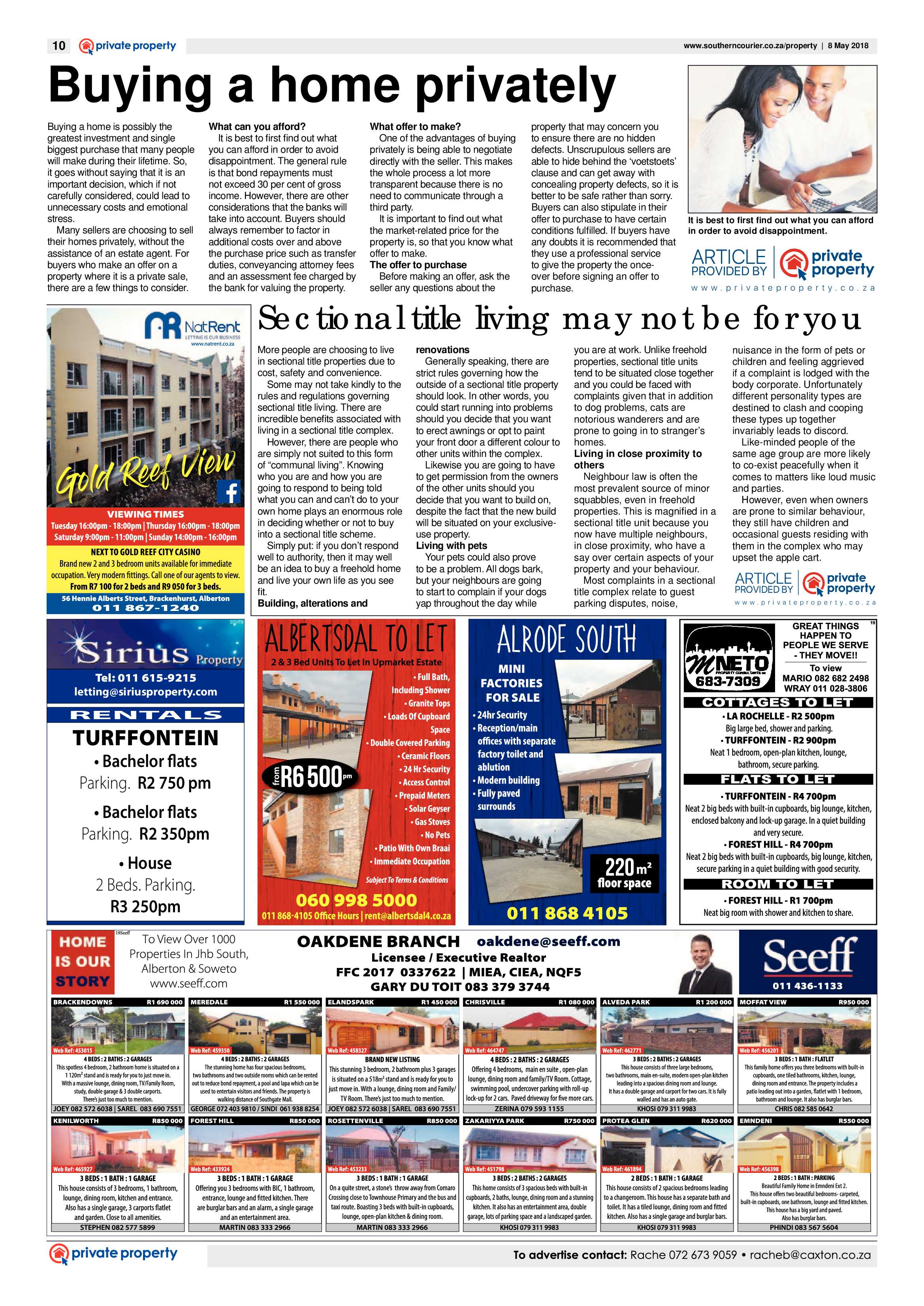 Southern Courier 08 May 2018 page 10