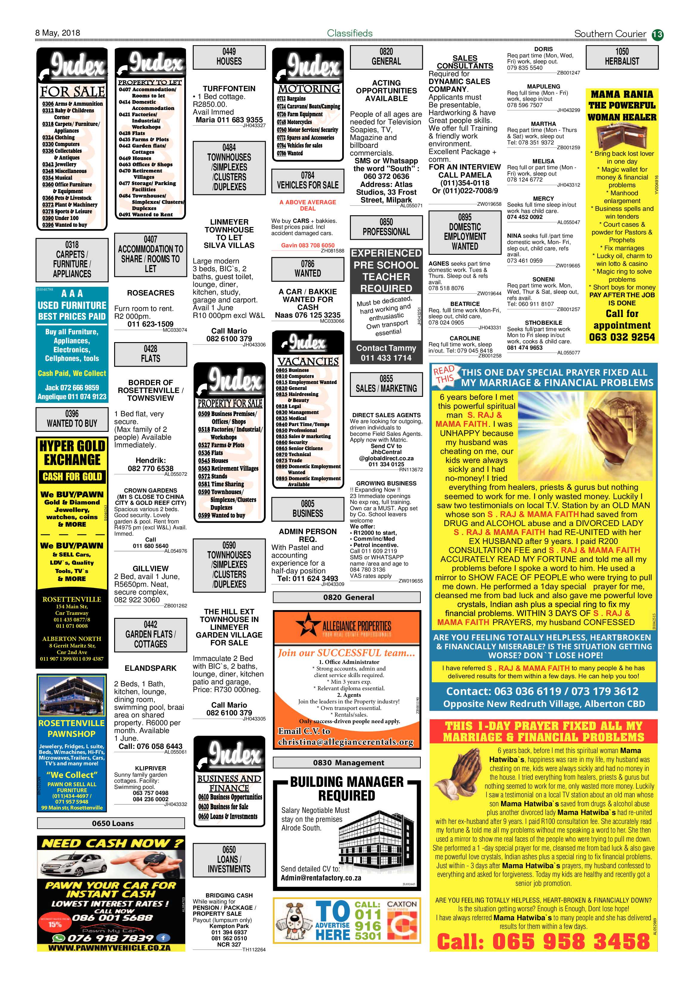 Southern Courier 08 May 2018 page 13