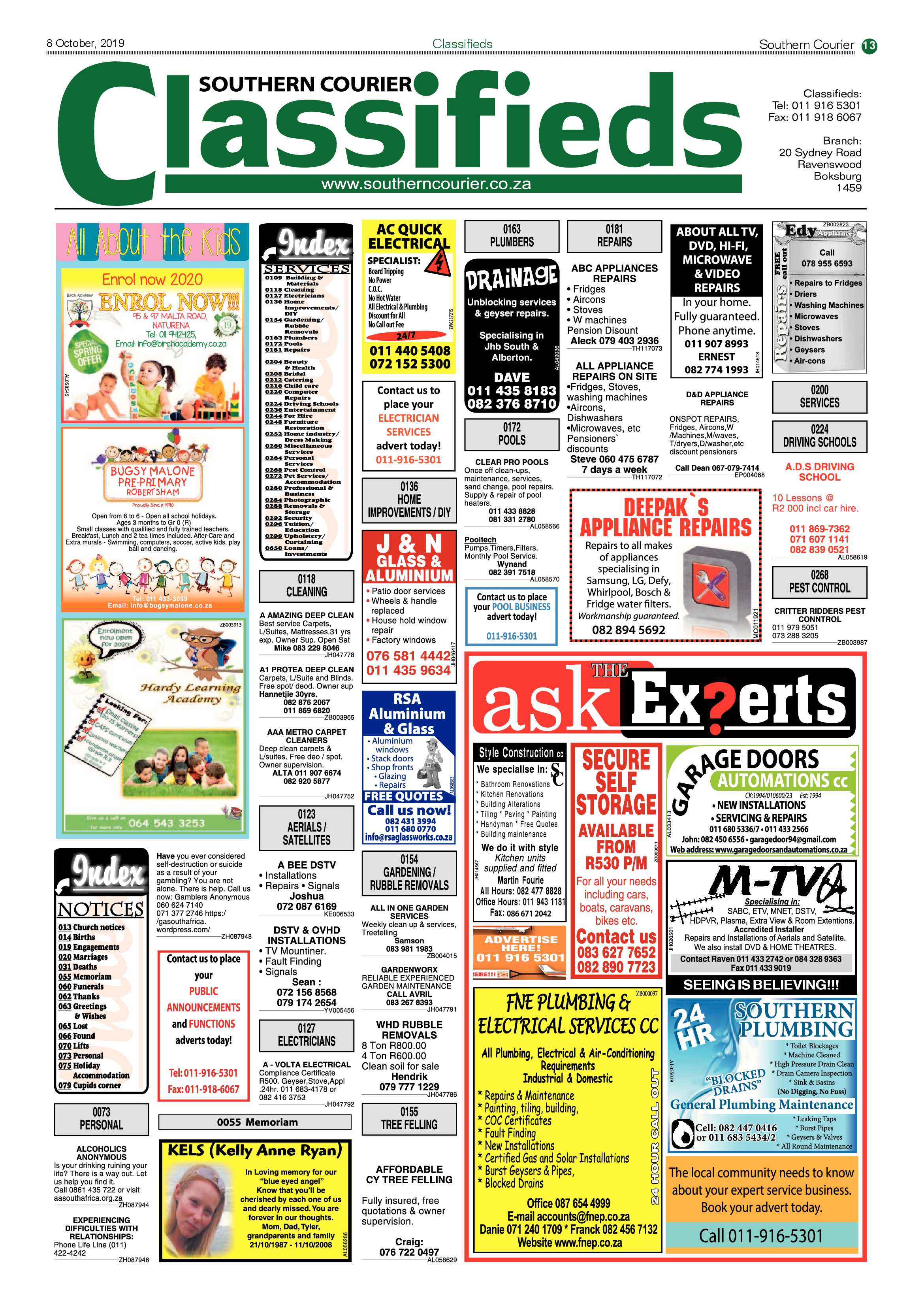 Southern Courier 08 October 2019 page 13