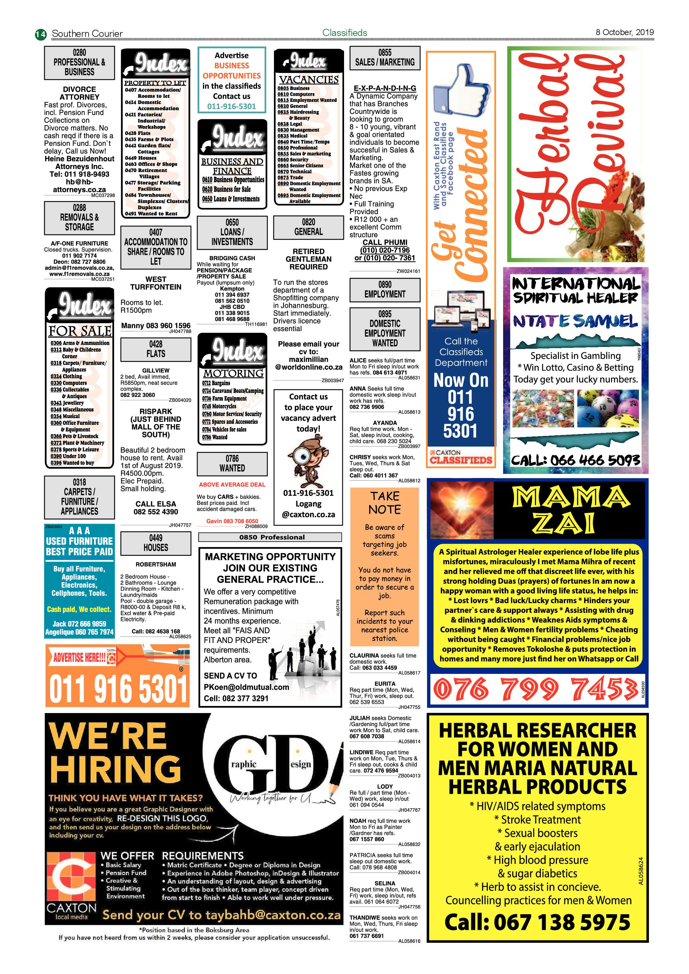 Southern Courier 08 October 2019 page 14