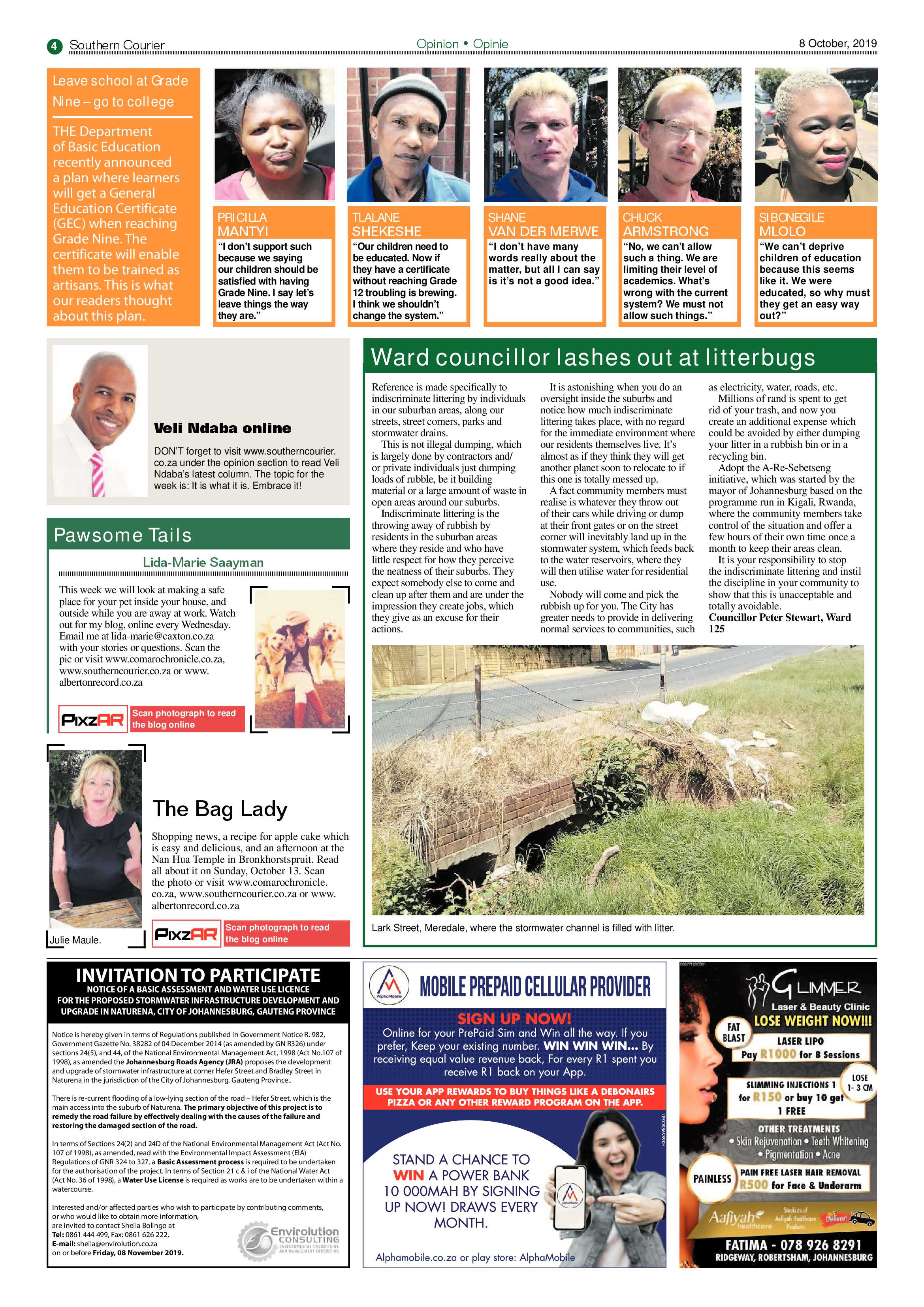 Southern Courier 08 October 2019 page 4