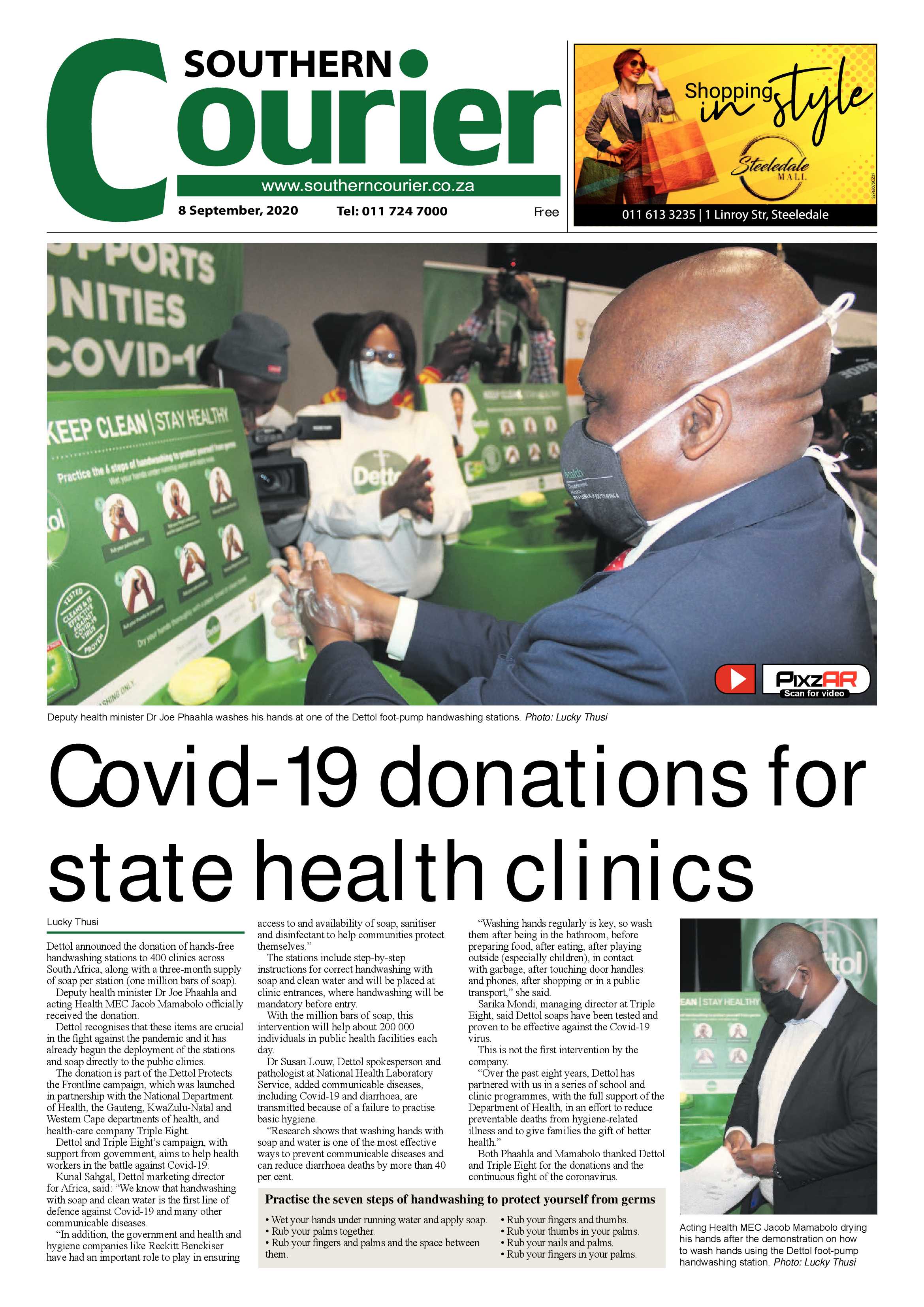 Southern Courier 08 September 2020 page 1