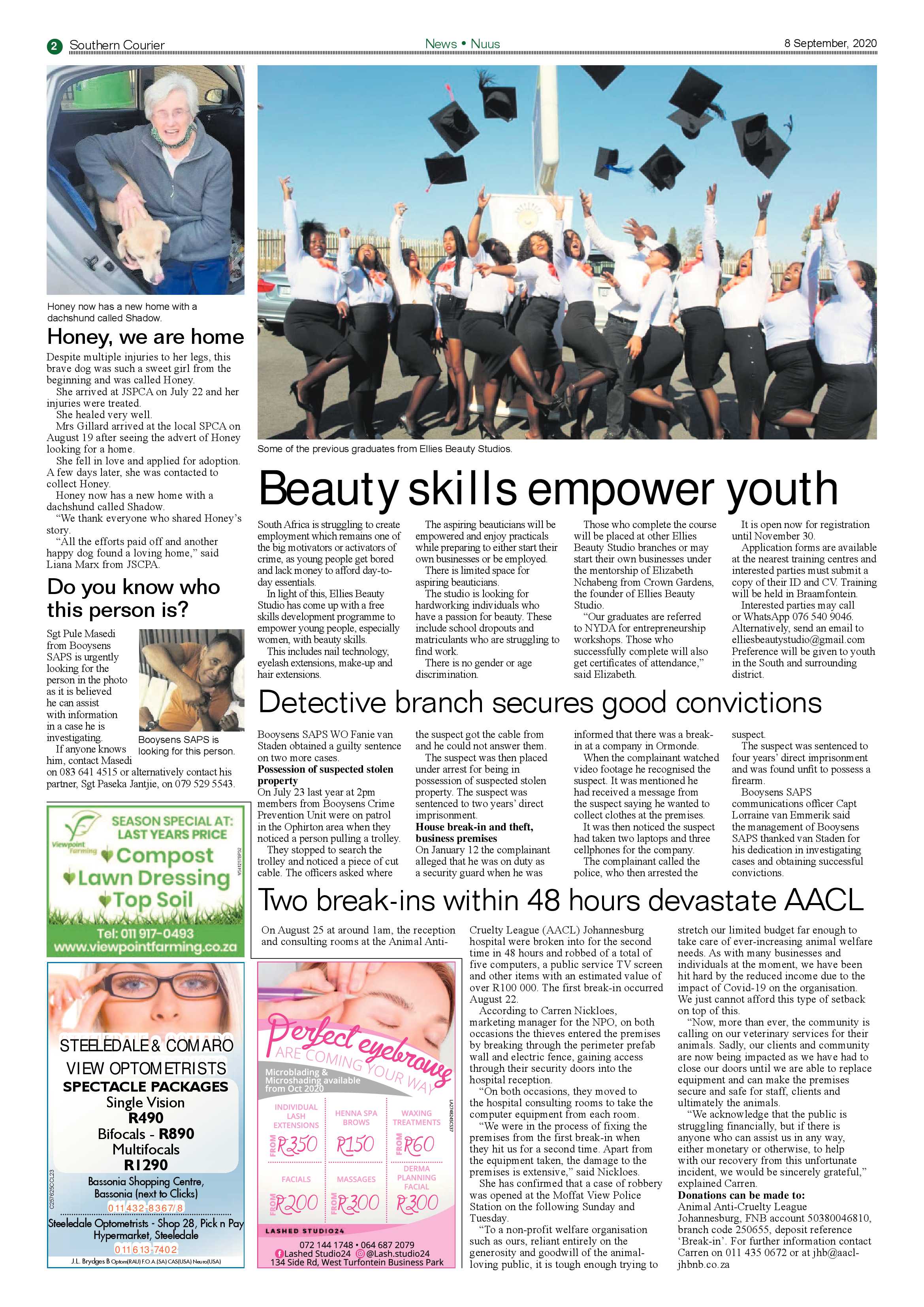 Southern Courier 08 September 2020 page 2