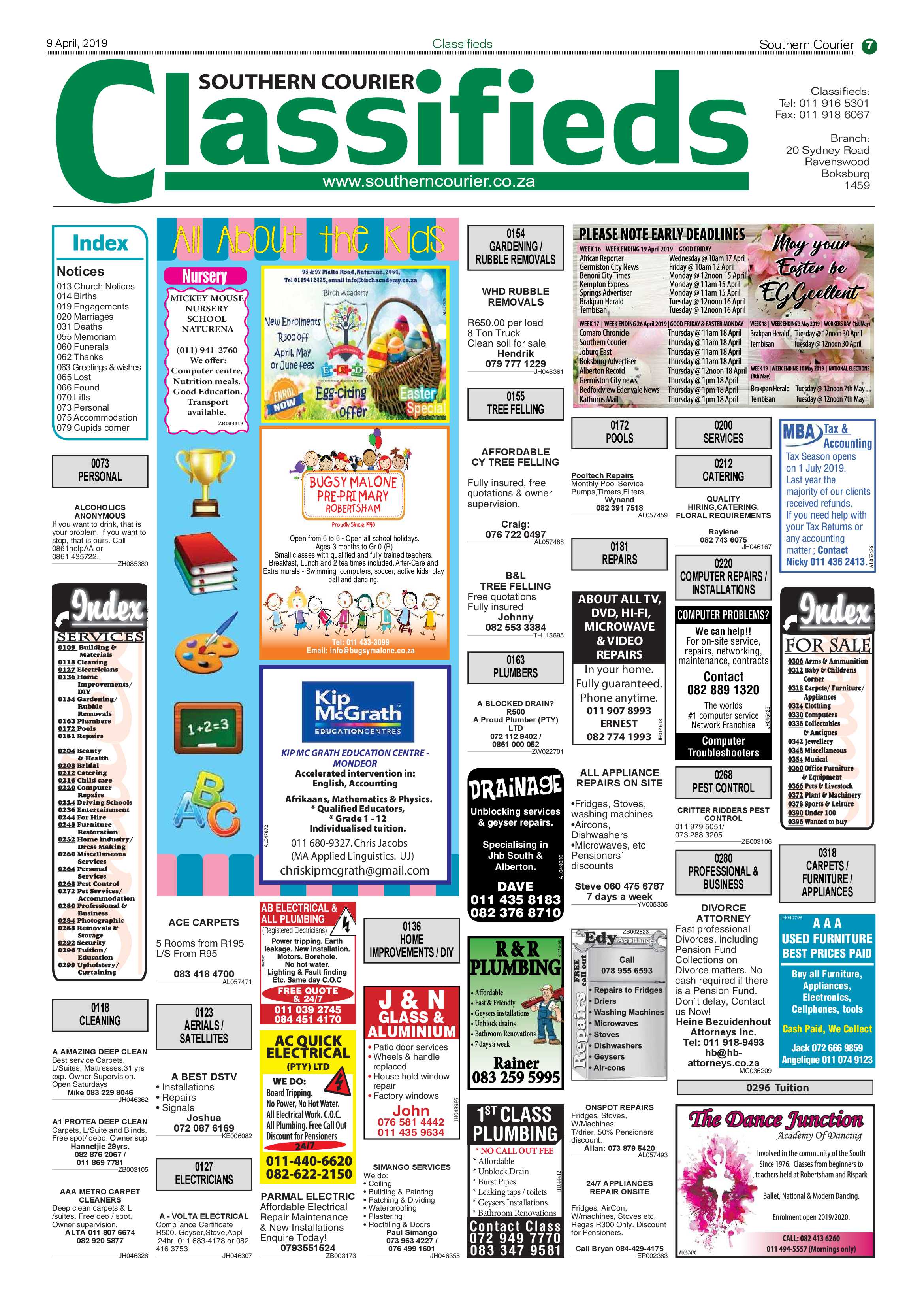 Southern Courier 09 April 2019 page 7